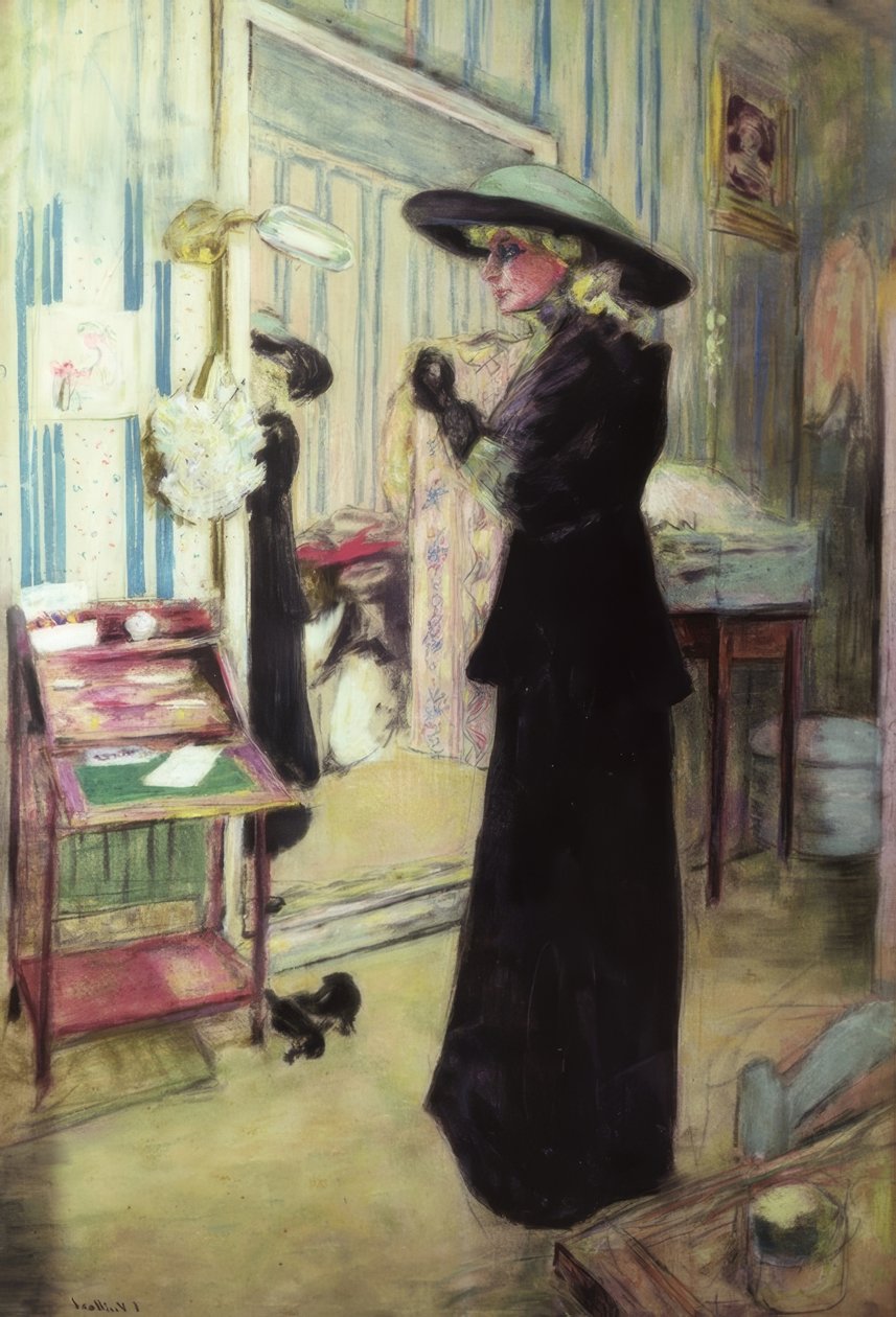 Retrato de Charlotte Lyses. فنان: إدوارد فويلارد. المتحف: MUSEE TOULOUSE-LAUTREC ALBI FRANCIA بواسطة إدوارد فويلارد