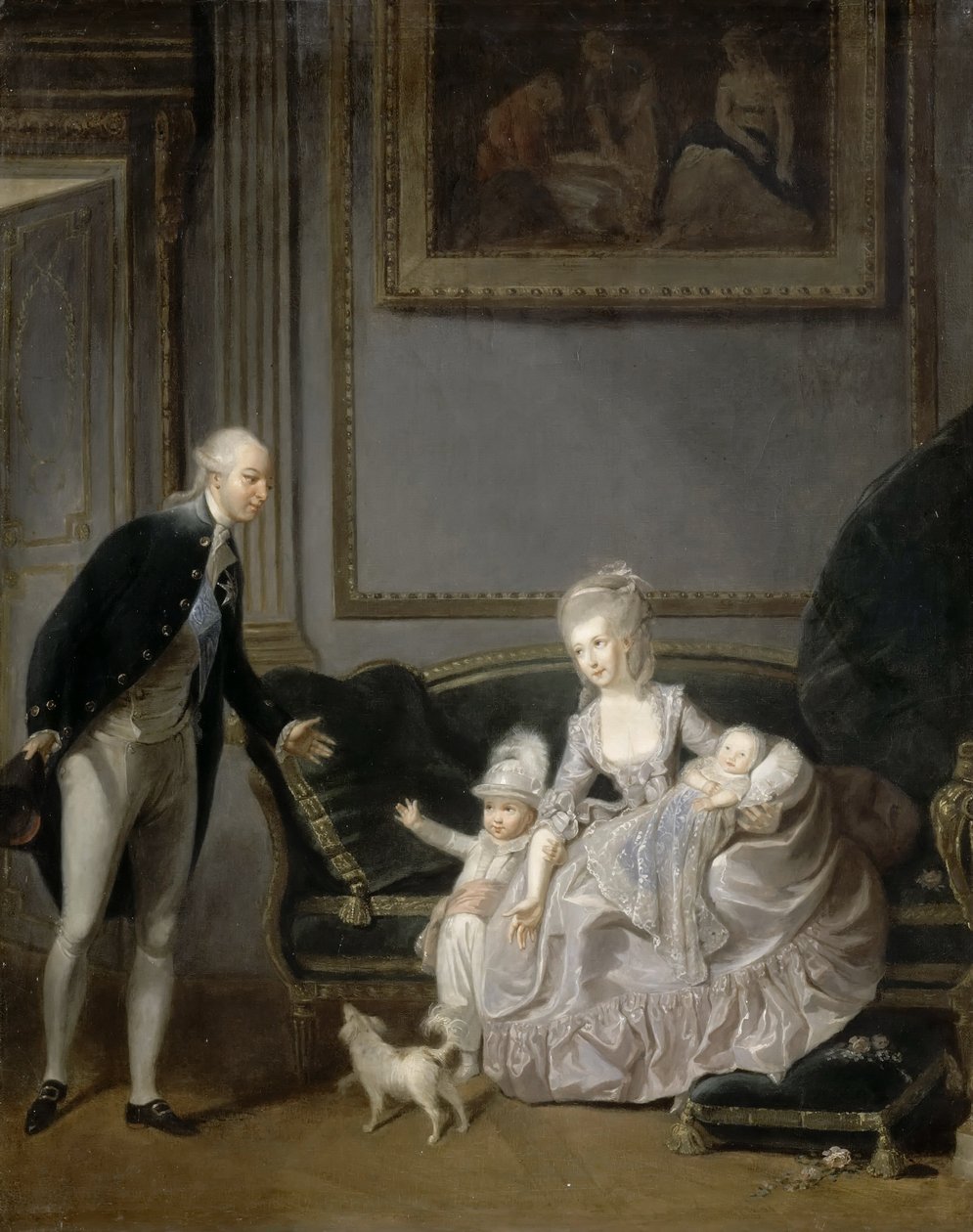 عائلة لويس فيليب جوزيف دورليانز 1747-1793 في القصر الملكي ، 1776 بواسطة إدوارد سيبوت