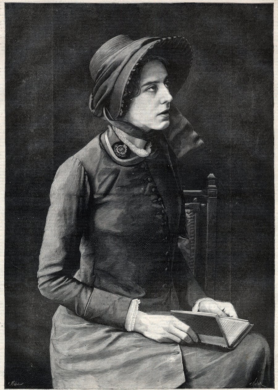 الآنسة كيت بوث (كاثرين بوث كليبورن (بوث كليبورن) ، ماريشال من ذراع الخلاص (1858-1955) - نقش بواسطة نافيلييه في "يوميات إيضاح" عام 1891 بواسطة إدوارد فيليسيان يوجين نافيلييه