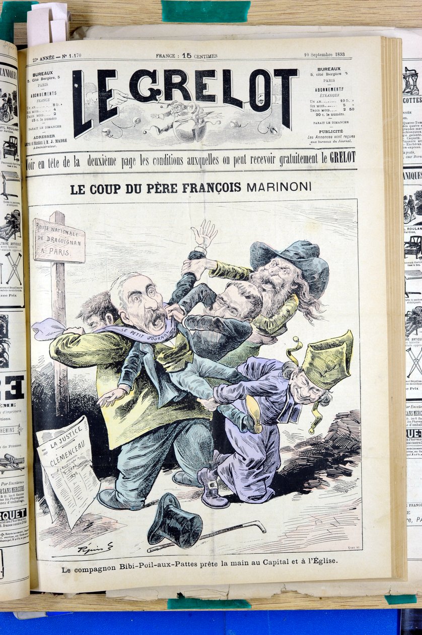 غلاف "" Le Grelot "" ، رقم 1170 ، Satirique en Couleurs بواسطة إدوارد غيلومين بيبين