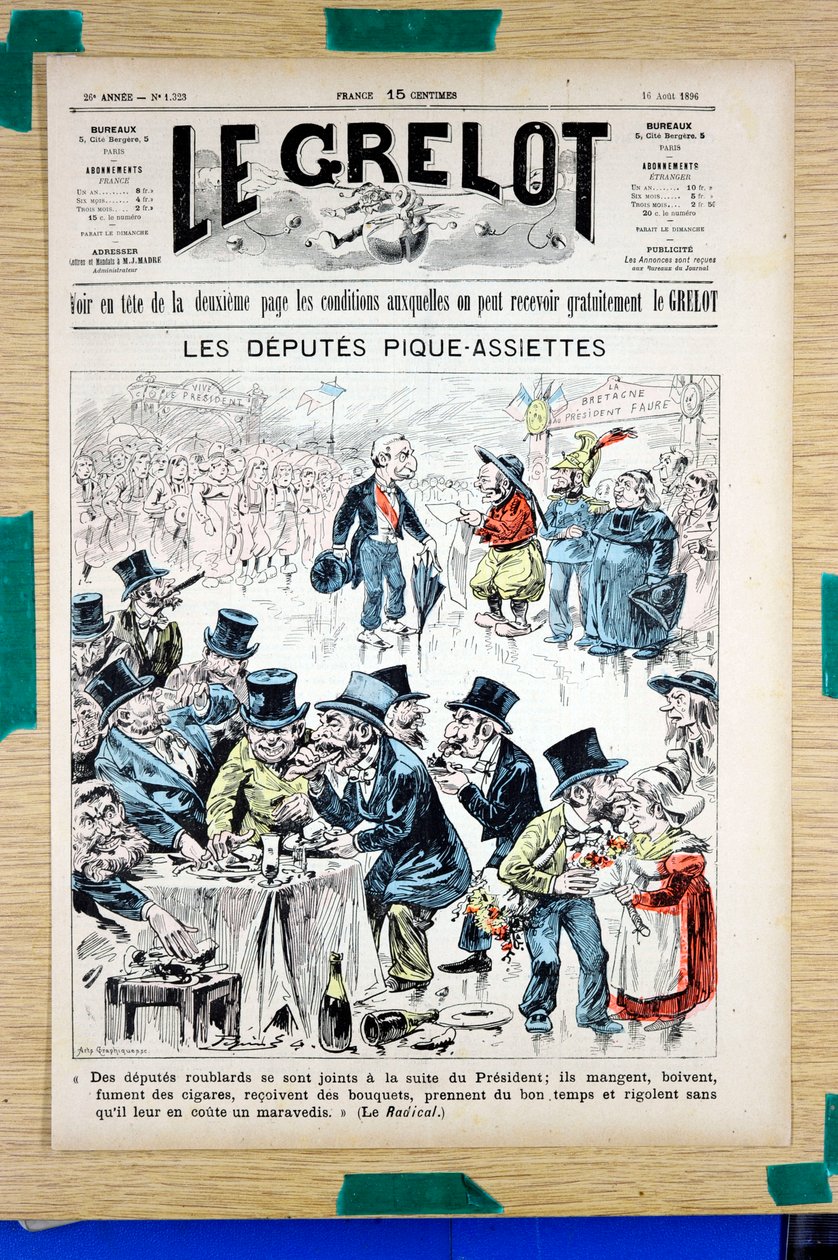 غلاف "" Le Grelot "" ، رقم 1323 ، Colour Satirical بواسطة إدوارد غيلومين بيبين