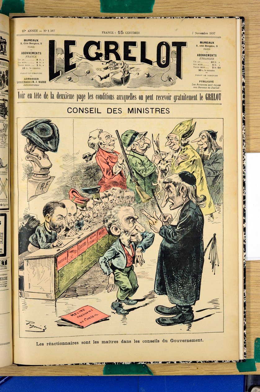 Cover of “” Le Grelot””, number 1387, Satirique en Couleurs بواسطة إدوارد غيلومين بيبين
