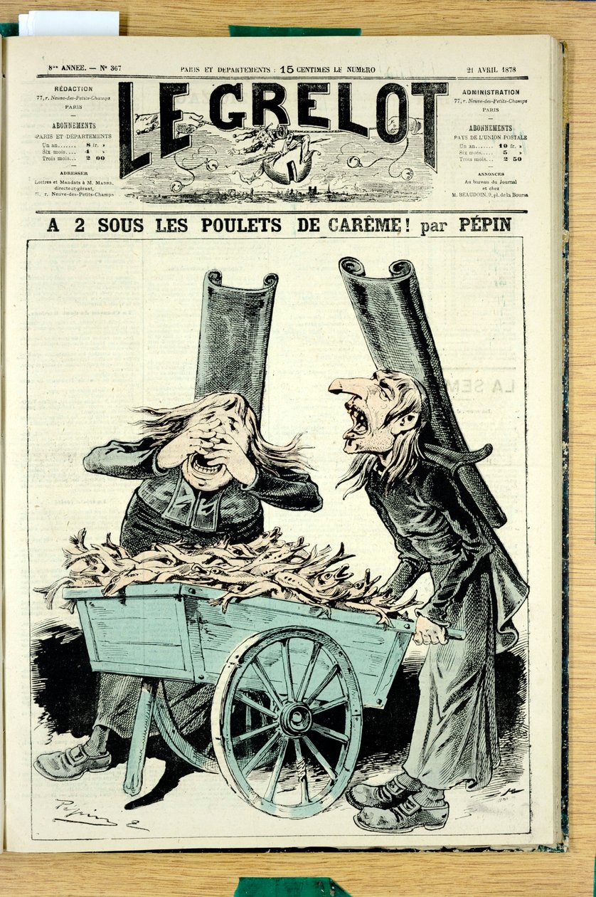 Cover of “” Le Grelot””, number 367, Satirique en Couleurs بواسطة إدوارد غيلومين بيبين