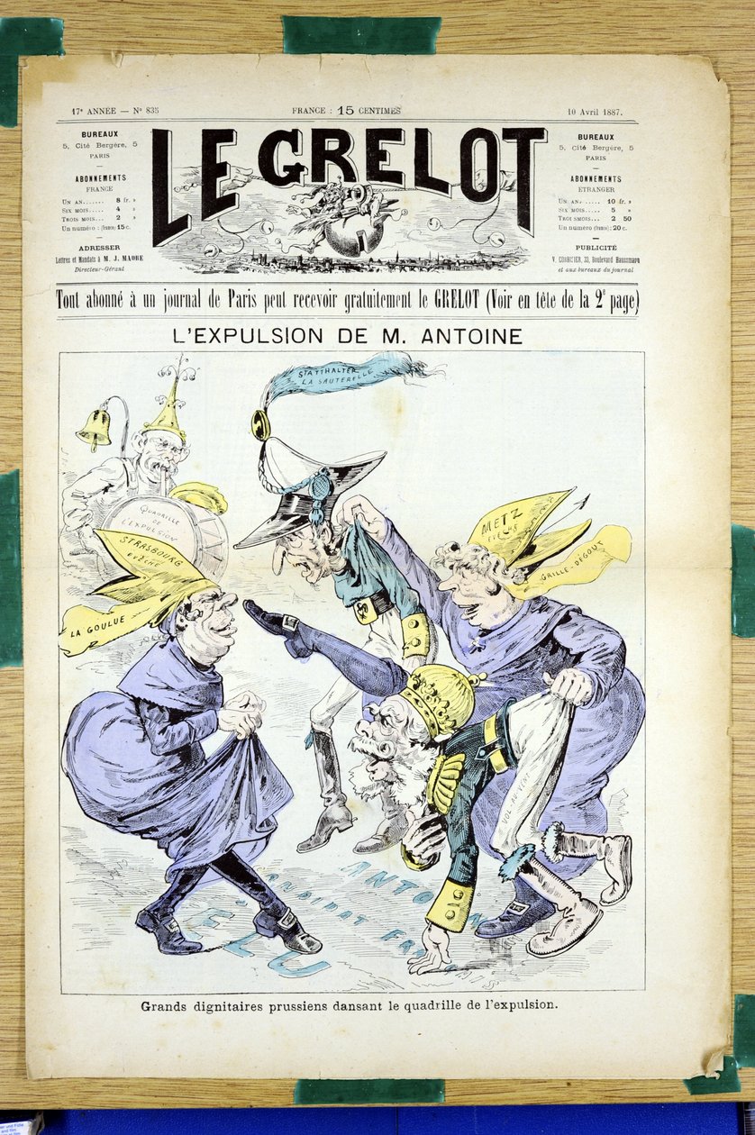 Cover of “” Le Grelot””, number 835, Satirique en Couleurs بواسطة إدوارد غيلومين بيبين