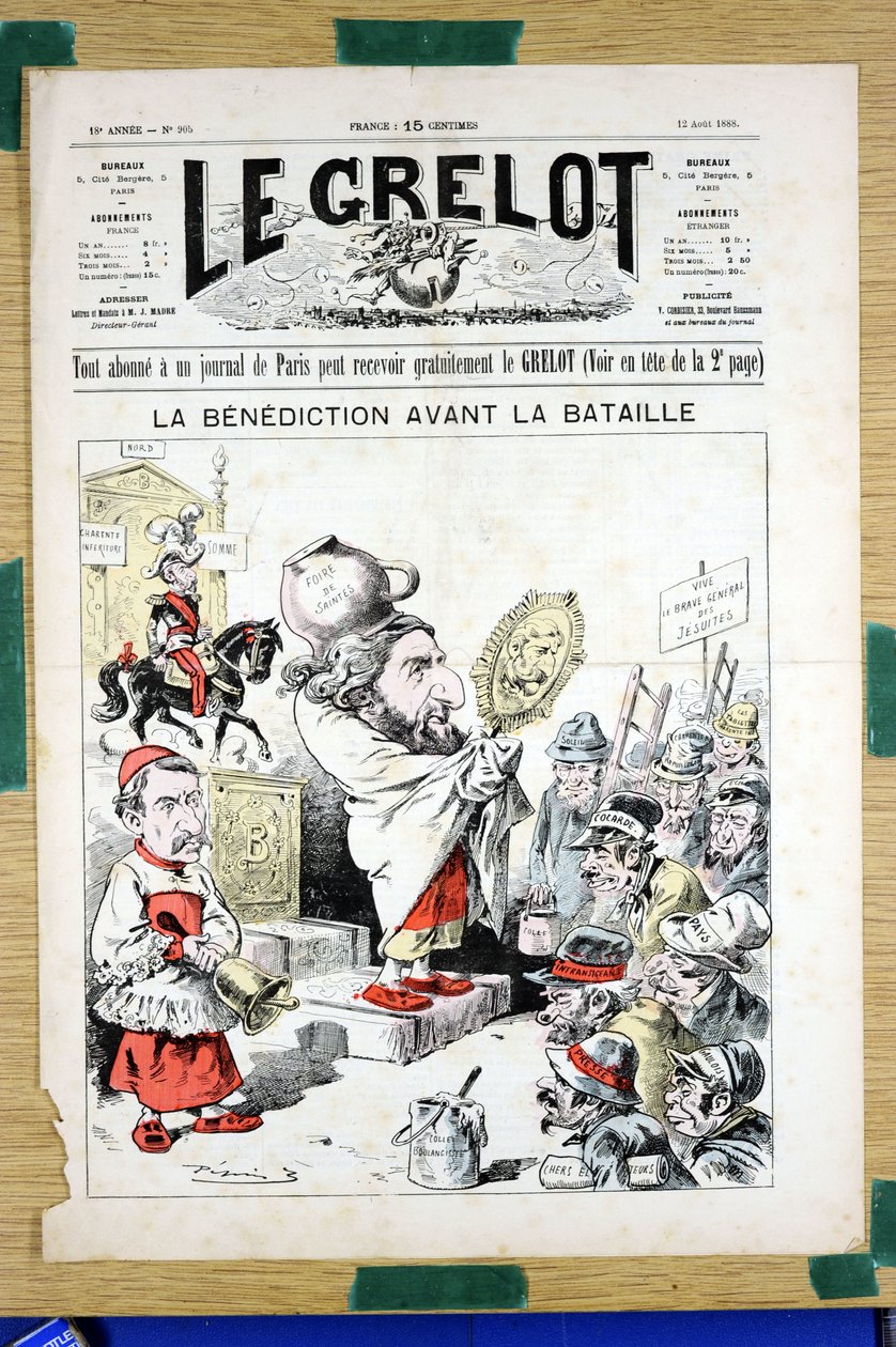 غلاف "" Le Grelot "" ، رقم 905 ، Satirique en Couleurs بواسطة إدوارد غيلومين بيبين