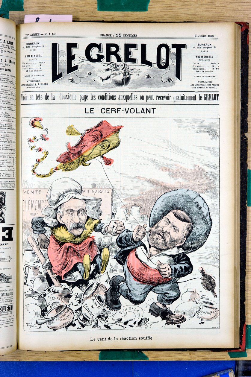 Cover of “” The Grelot””, Satirique en Couleurs بواسطة إدوارد غيلومين بيبين