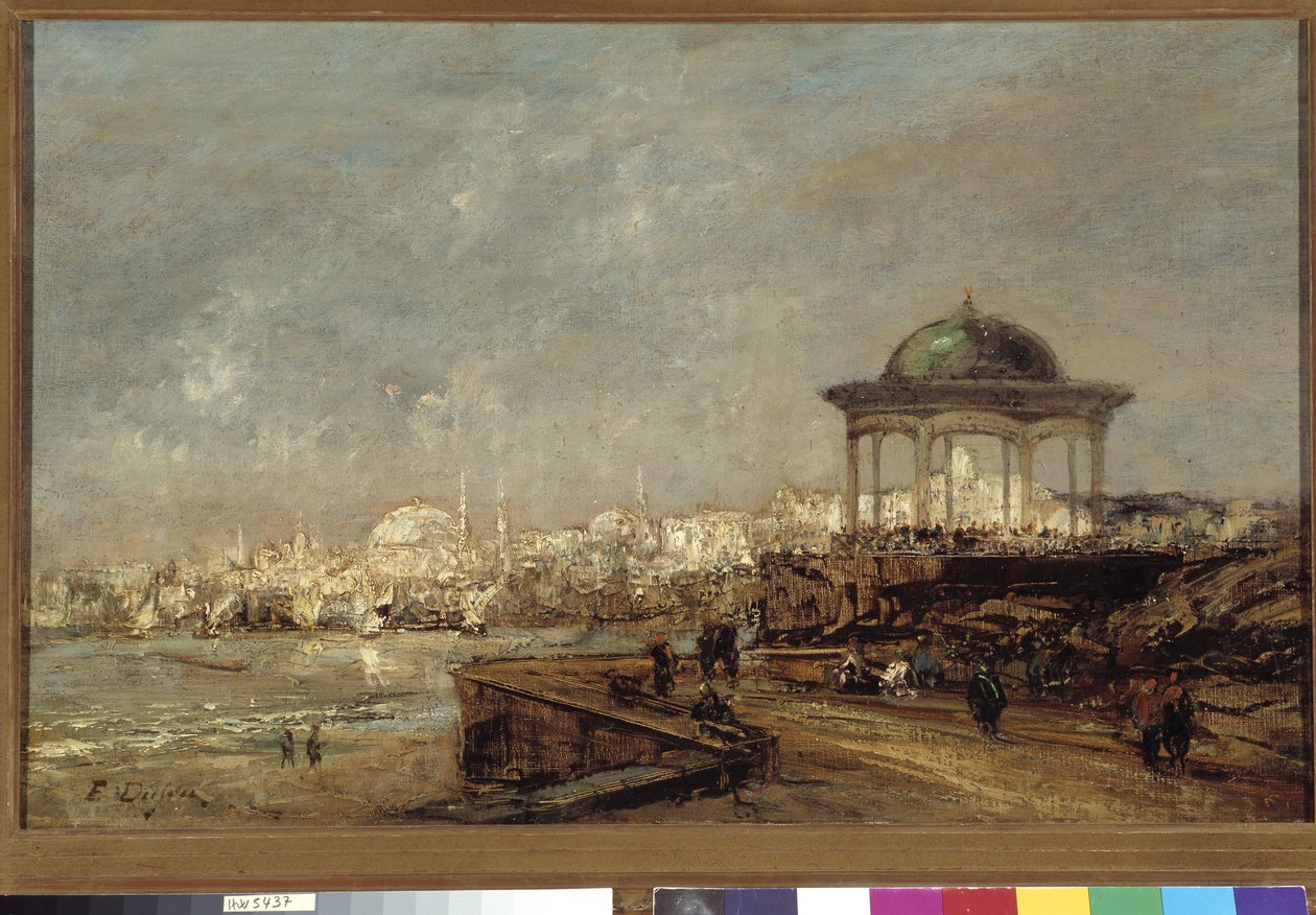 كشك في استانبول في اسطنبول (القسطنطينية) في تركيا رسم لإدوار جاك دوفيو (1840-1900) ذكر إلزامي: مجموعة مؤسسة بروفانس ، مرسيليا بواسطة إدوارد جاك دوفو