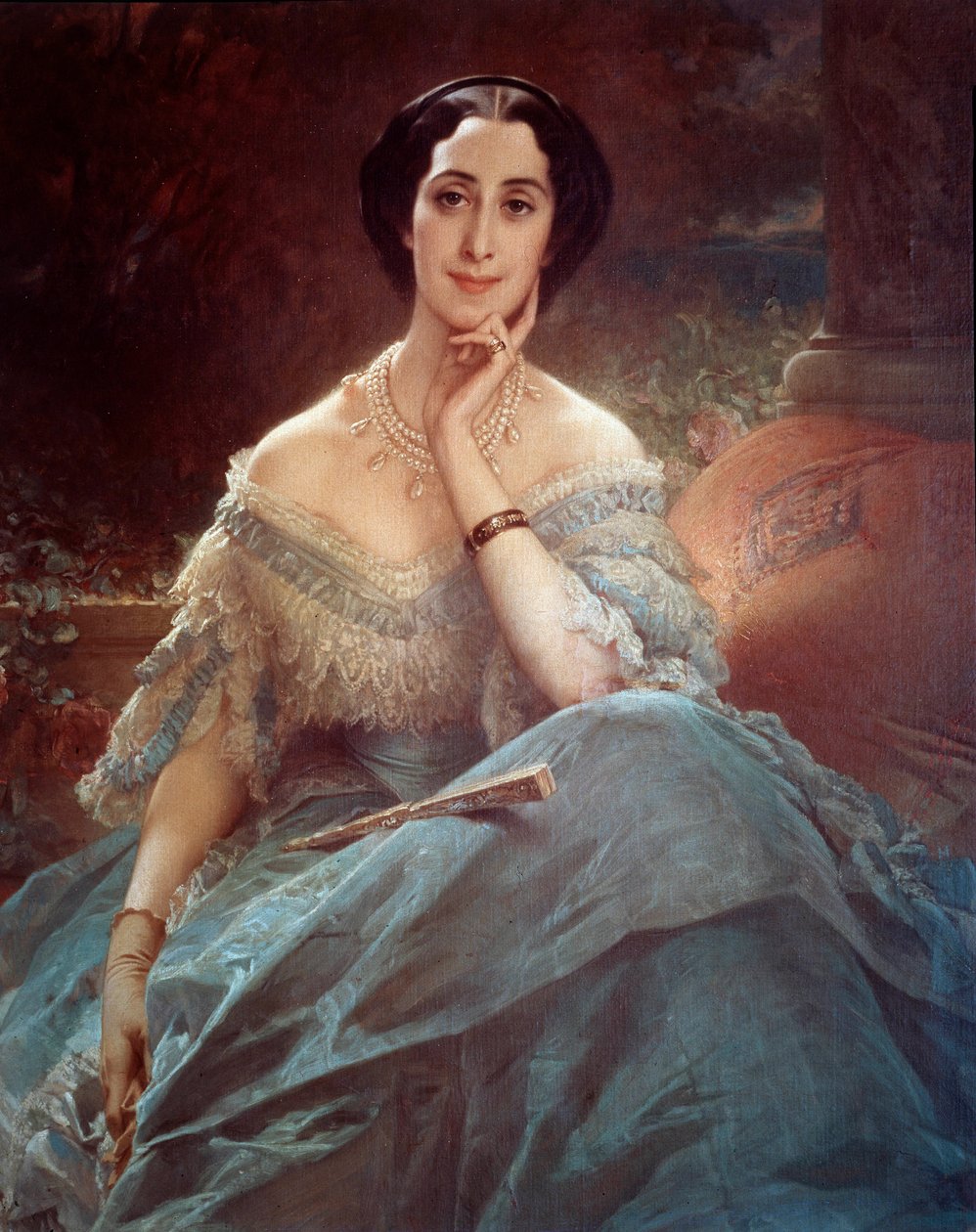 صورة للكونتيسة هاليز كلاباريد ، سيدة الشرف للإمبراطورة أوجيني (1826-1920) لوحة رسمها إدوارد لويس دوبوف (1820-1883) بواسطة إدوارد لويس دوبوف
