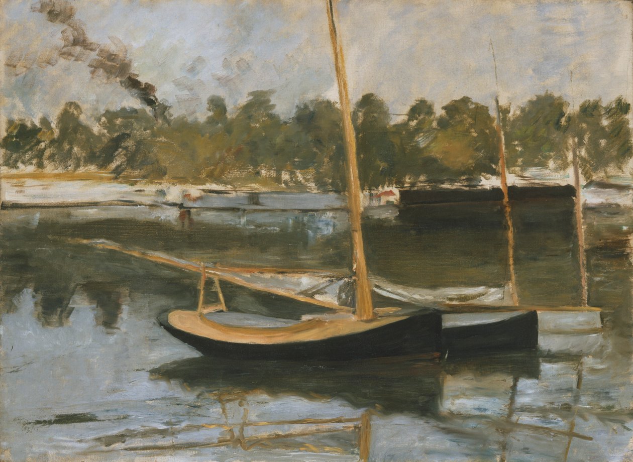 "Argenteuil" ، دراسة على القارب ، 1874 بواسطة إدوارد مانيه