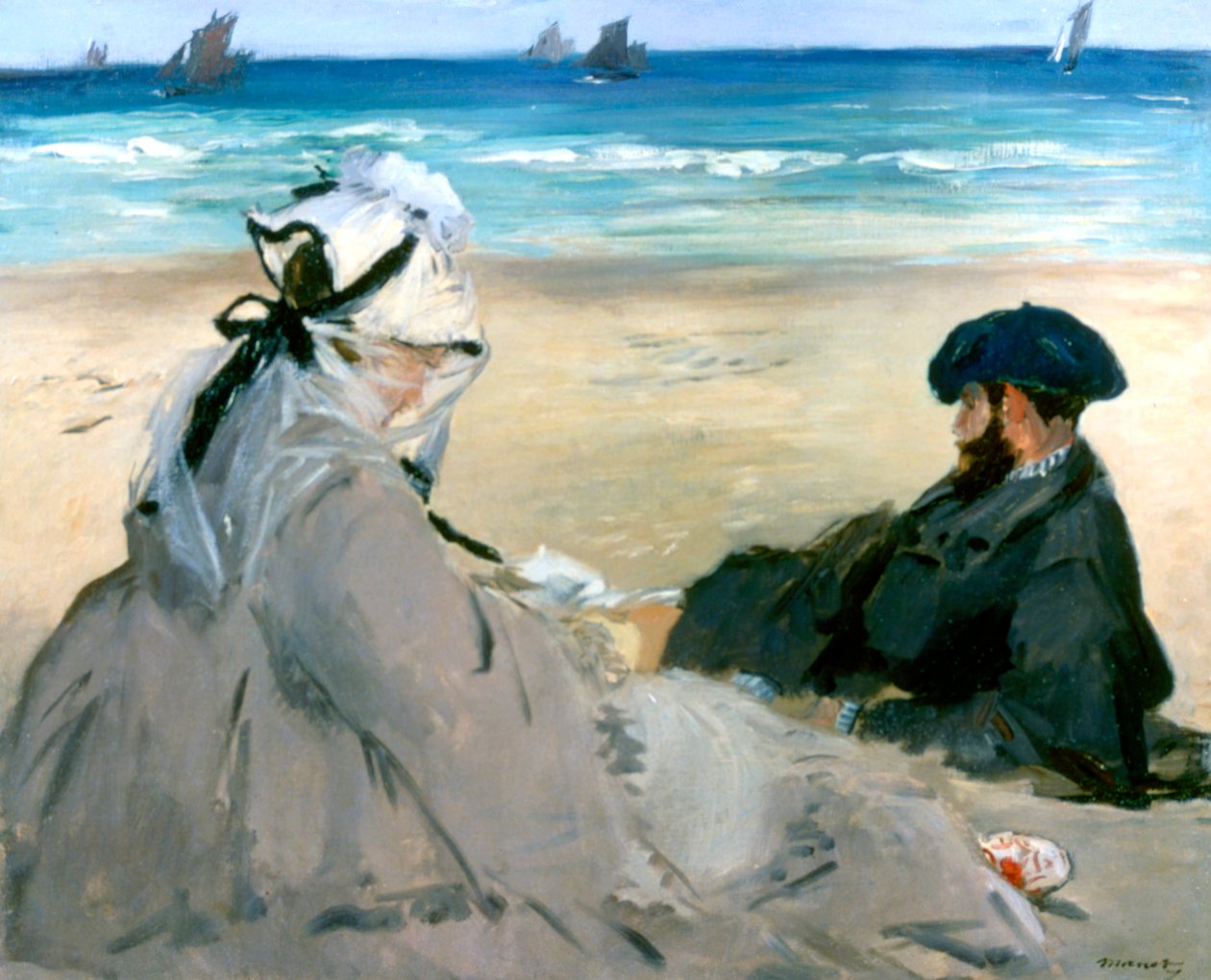 على الشاطئ ، 1873 بواسطة إدوارد مانيه