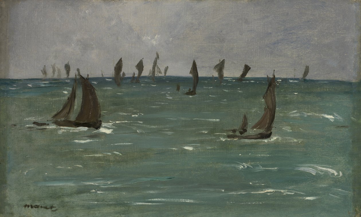 قوارب في Berck-sur-Mer بواسطة إدوارد مانيه