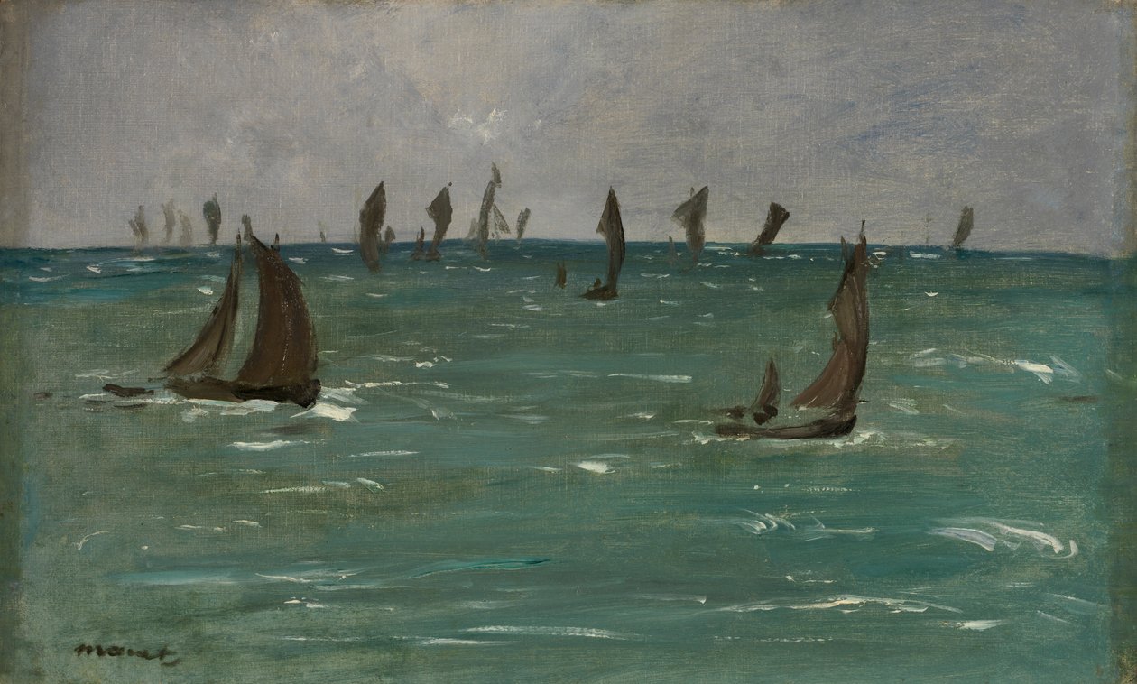 القوارب في Berck-sur-Mer ، 1873. بواسطة إدوارد مانيه