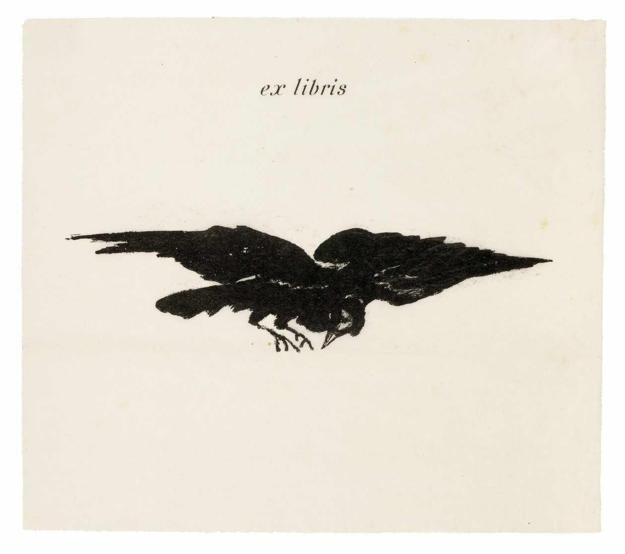 الغراب الطائر: ex libris ، من The Raven (Le Corbeau) بواسطة إدوارد مانيه