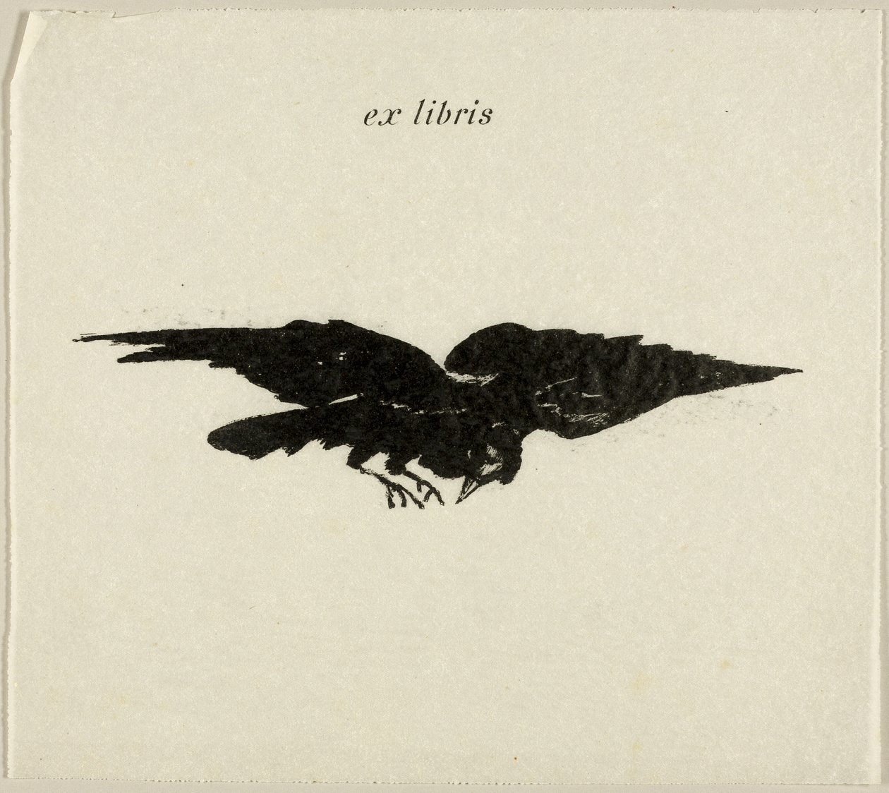 الغراب الطائر: ex libris ، من The Raven (Le Corbeau) بواسطة إدوارد مانيه