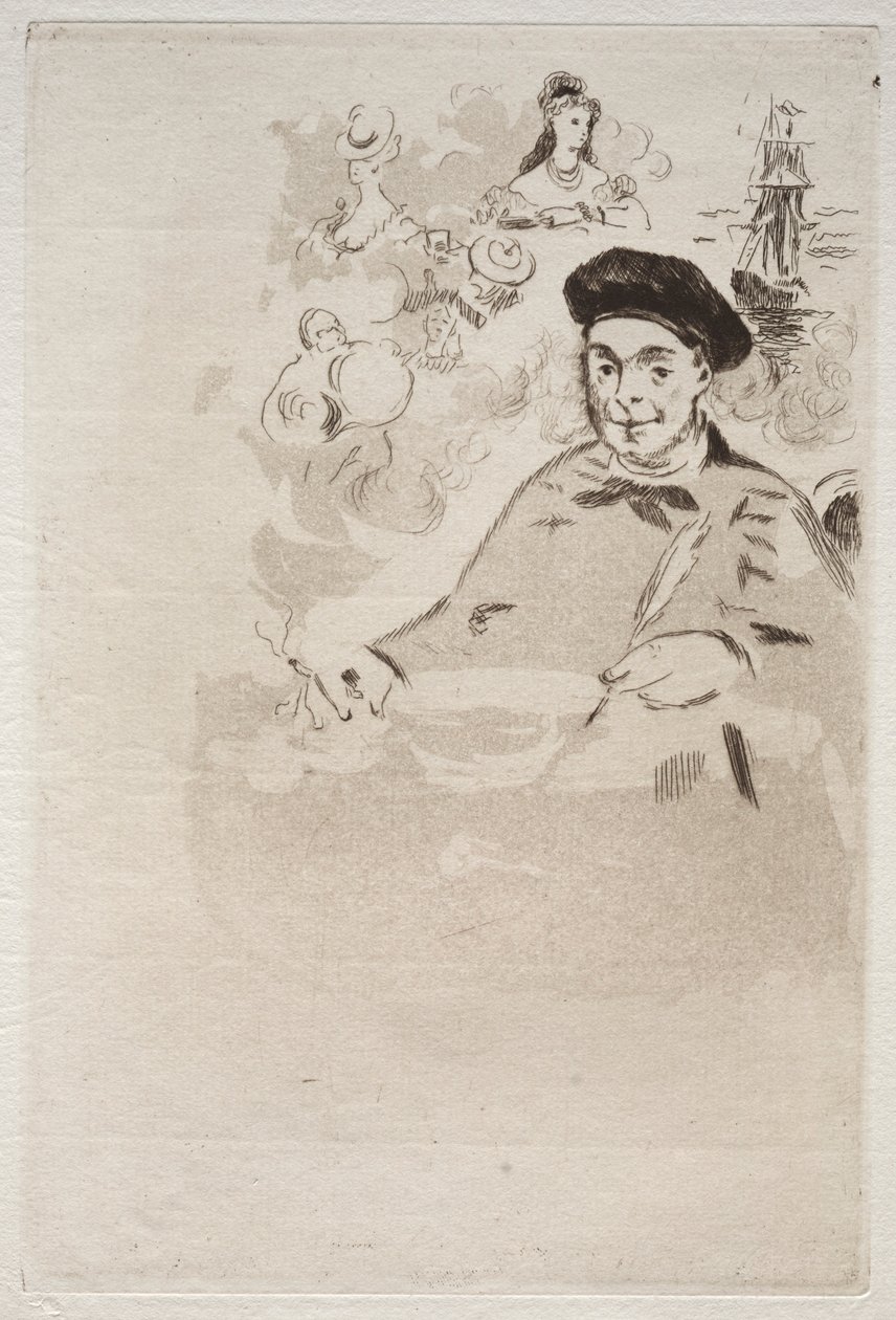 Frontispiece لطبعة من Les Ballades من تأليف Theodore de Banville. بواسطة إدوارد مانيه