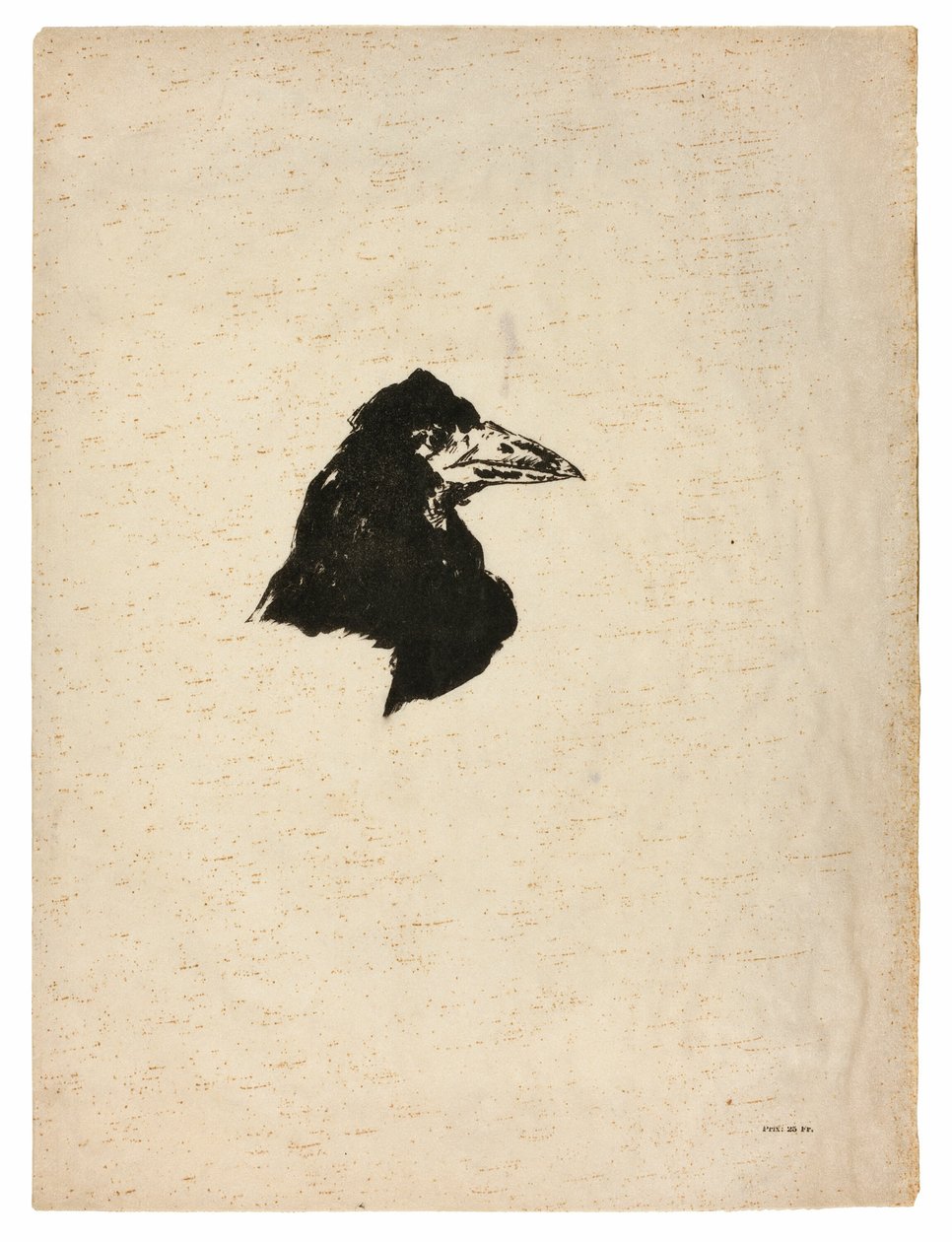 رأس الغراب في الملف الشخصي ، من The Raven (Le Corbeau) بواسطة إدوارد مانيه