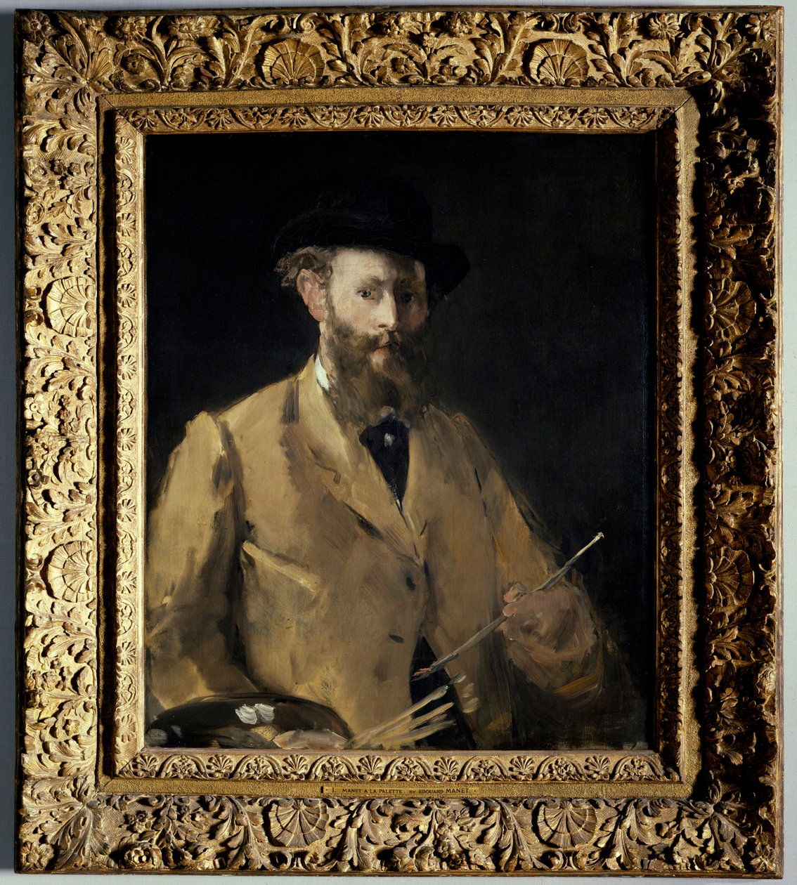 Self-portrait with palette Painting by Edouard Manet (1832-1883) 1879 Private collection بواسطة إدوارد مانيه