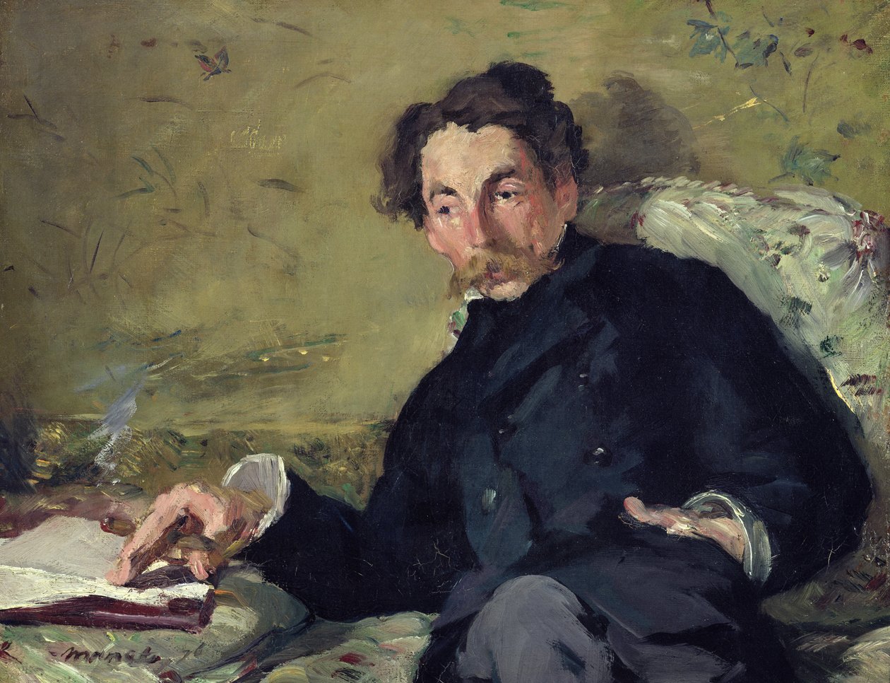 ستيفان مالارم (1842-98) 1876 (زيت على قماش) بواسطة إدوارد مانيه