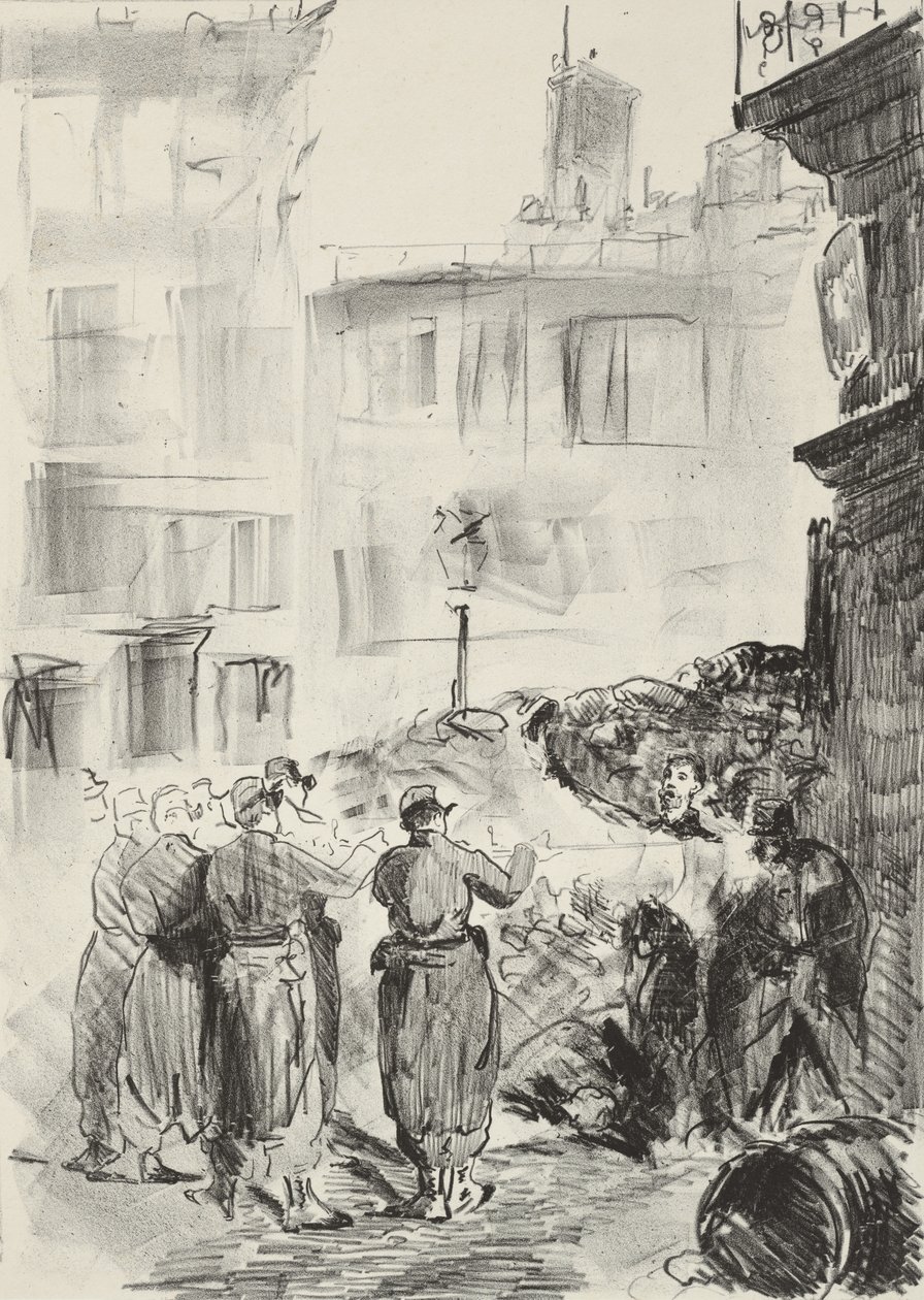 المتراس ، 1871 ، طبع 1884 بواسطة إدوارد مانيه