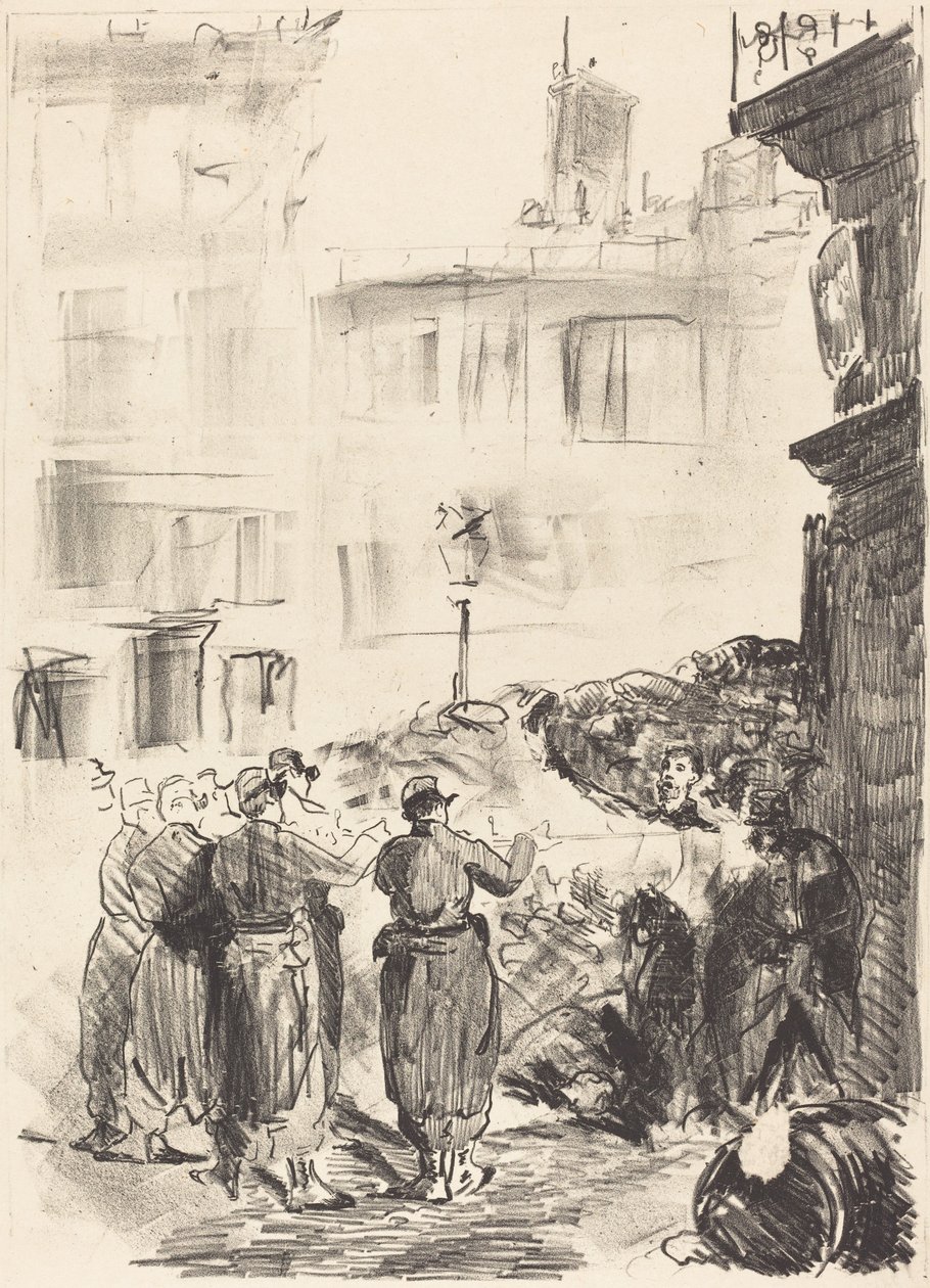 The Barricade La barricade ، 1871. بواسطة إدوارد مانيه