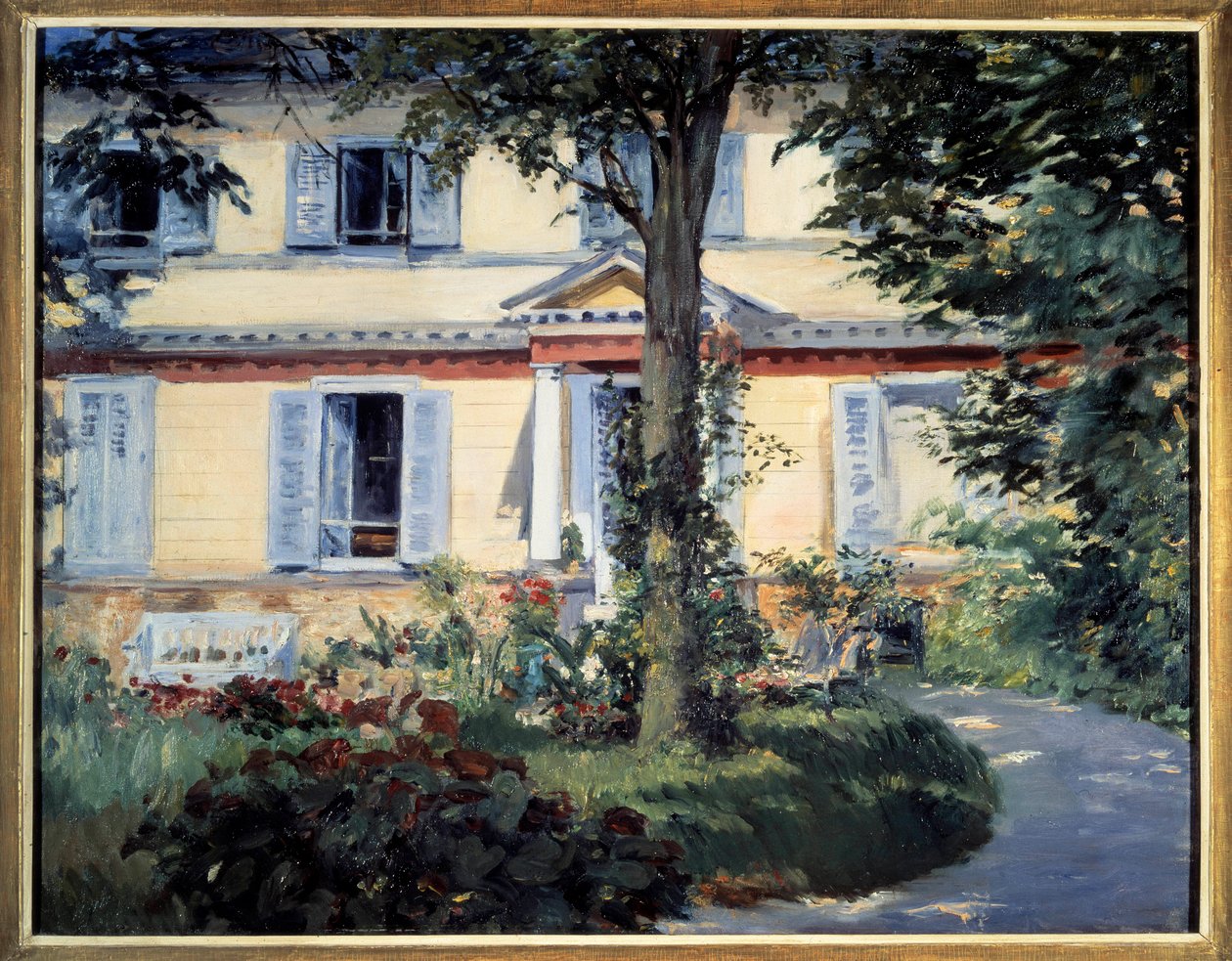The House of Rueil Painting by Edouard Manet (1832-1883) 1882 Berlin, Staatliche museum بواسطة إدوارد مانيه