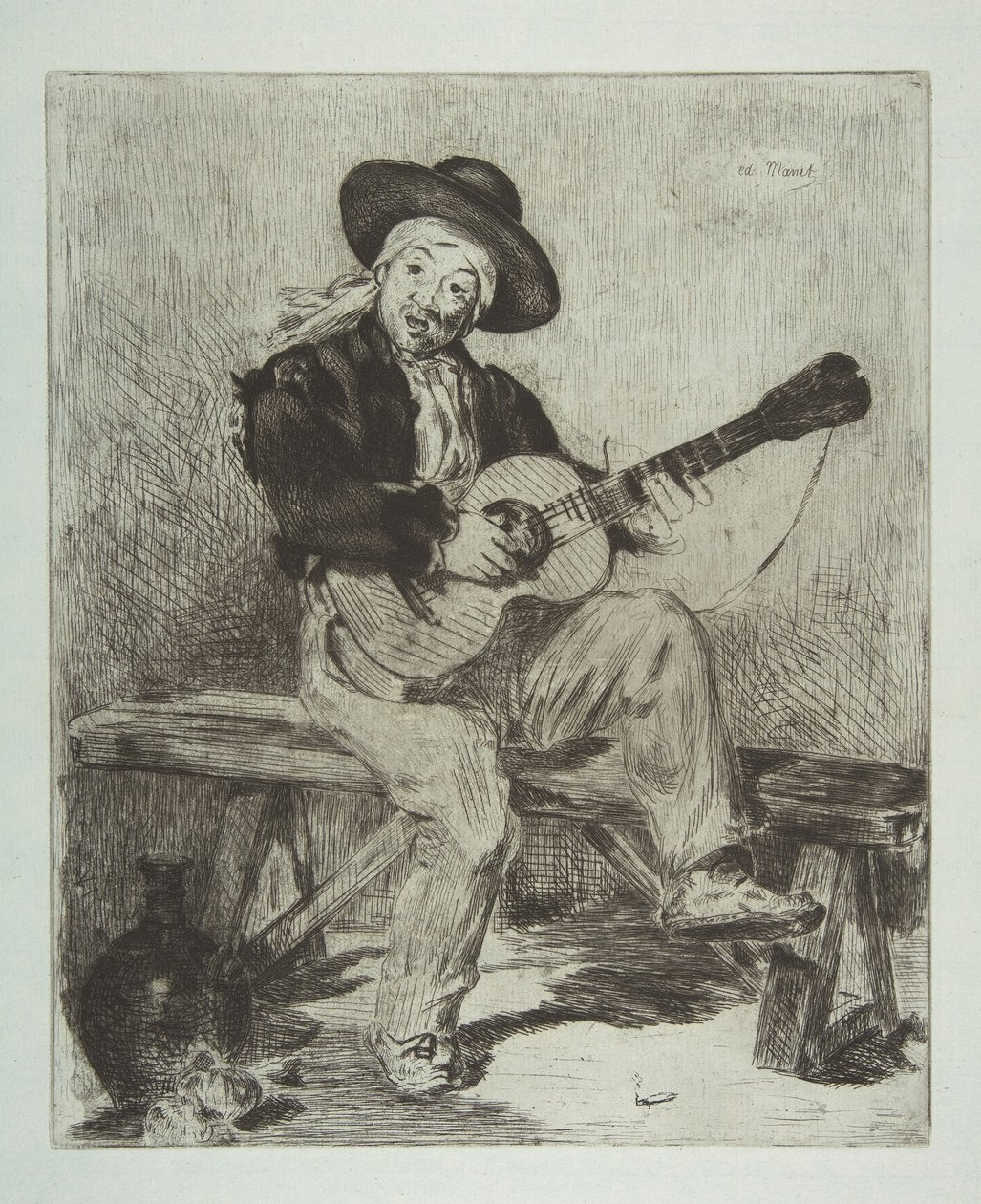 المغني الإسباني لو جيتارريرو ، 1861-1862. بواسطة إدوارد مانيه