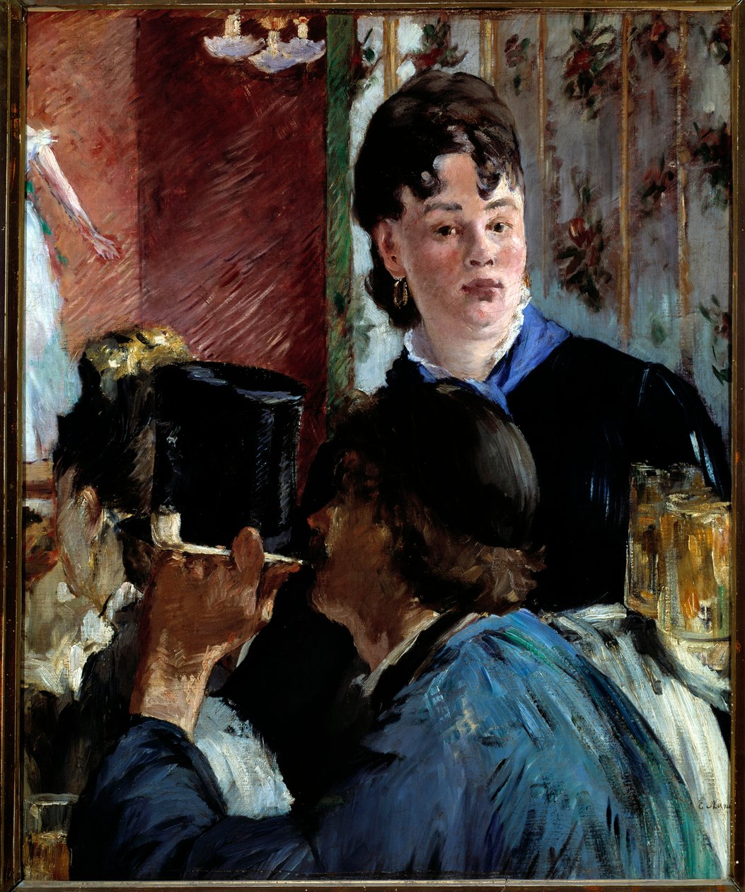 The bock waitress - oil on canvas بواسطة إدوارد مانيه