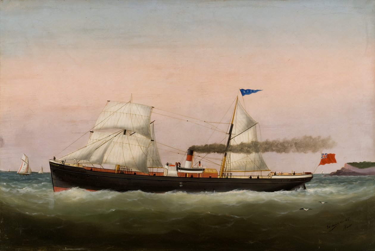 القوارب الشراعية ، لوهافر ، 1877 بواسطة إدوارد ماري آدم