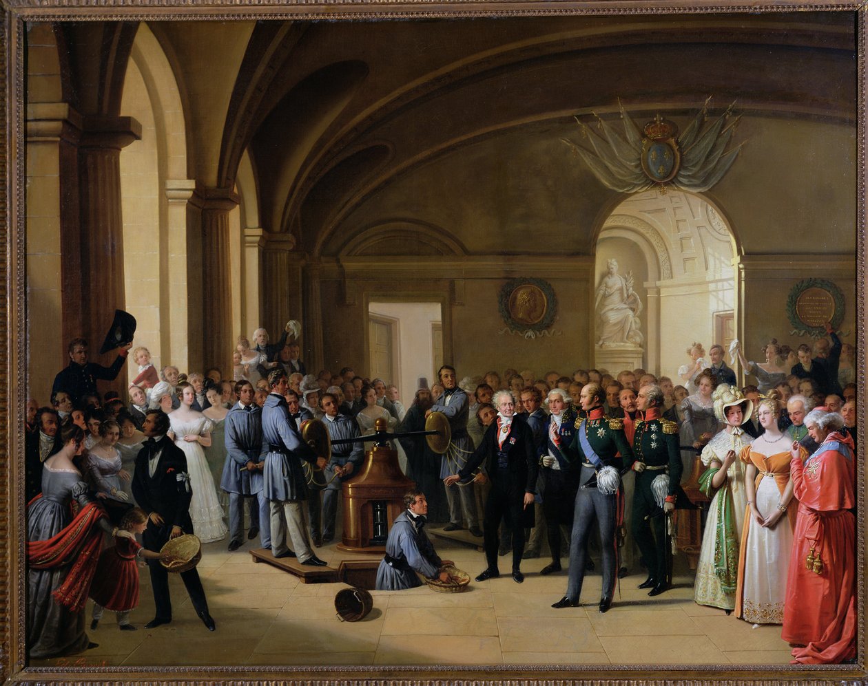 القيصر ألكسندر الأول (1777-1825) يزور فندق باريس دي لا موني في 25 مايو 1814 ، 1844 بواسطة إدوارد بينجريت