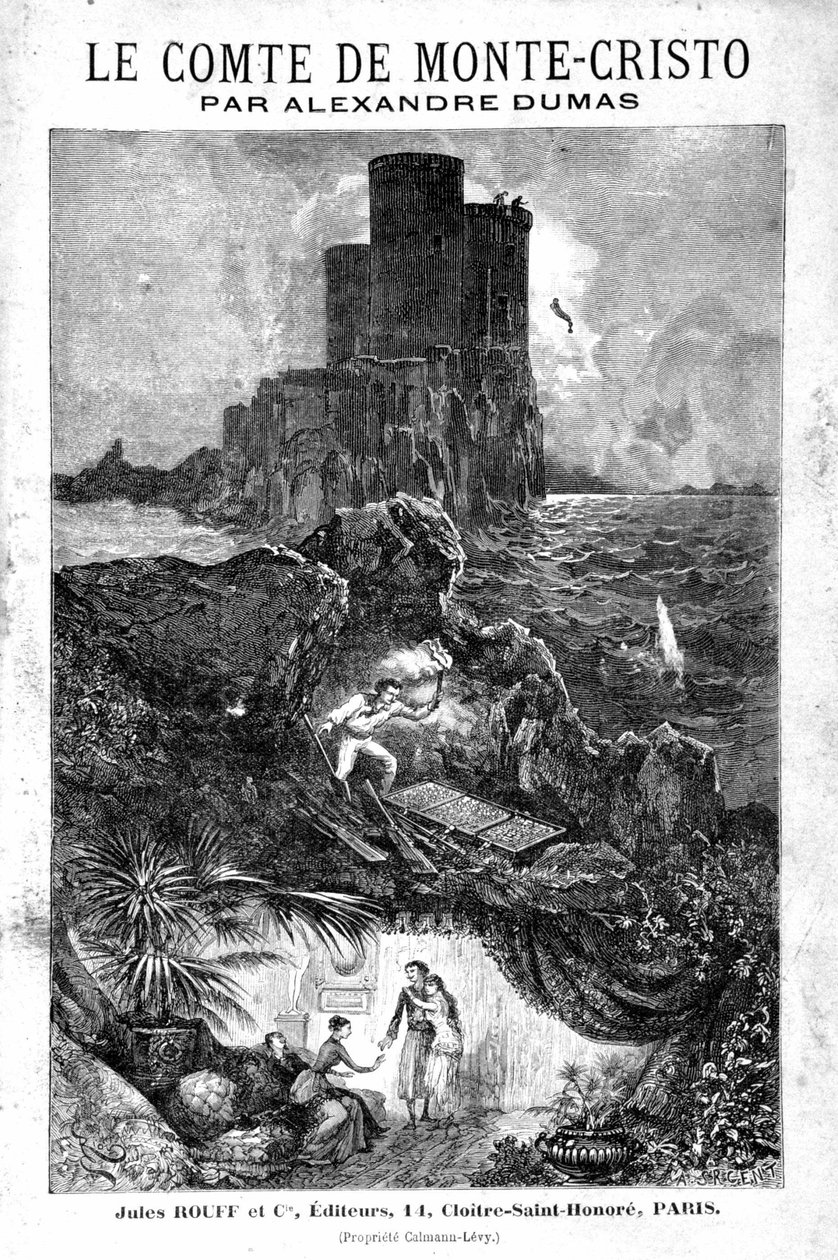 Le chateau d'If ، اكتشاف الكنز والعودة إلى باريس - نقش ريو ، في "Le Comte de Monte-Cristo" بقلم ألكسندر دوماس ، روف آند سي بواسطة إدوارد ريو