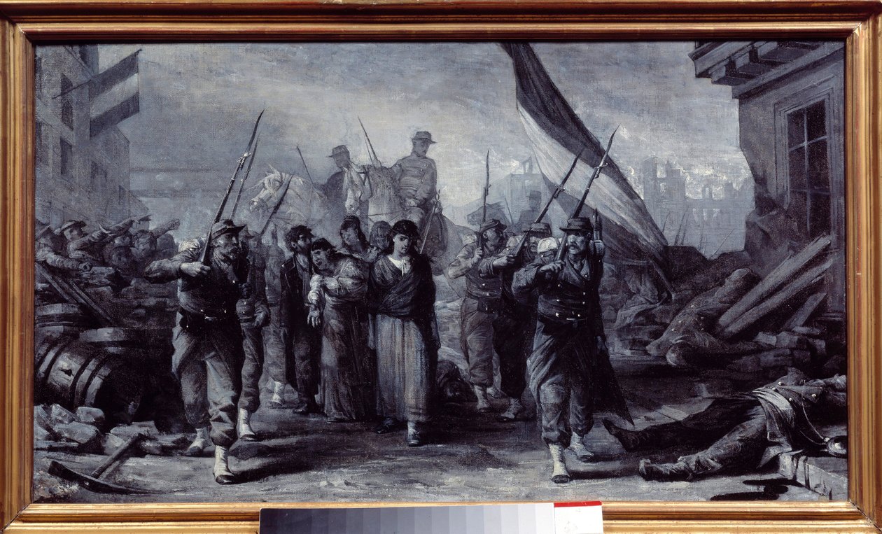 حصار باريس: "" القبض على الكوميون "لوحة لإدوار تولوز (1848-1907) 1871 باريس ، متحف كارنافالي بواسطة إدوار تودوز