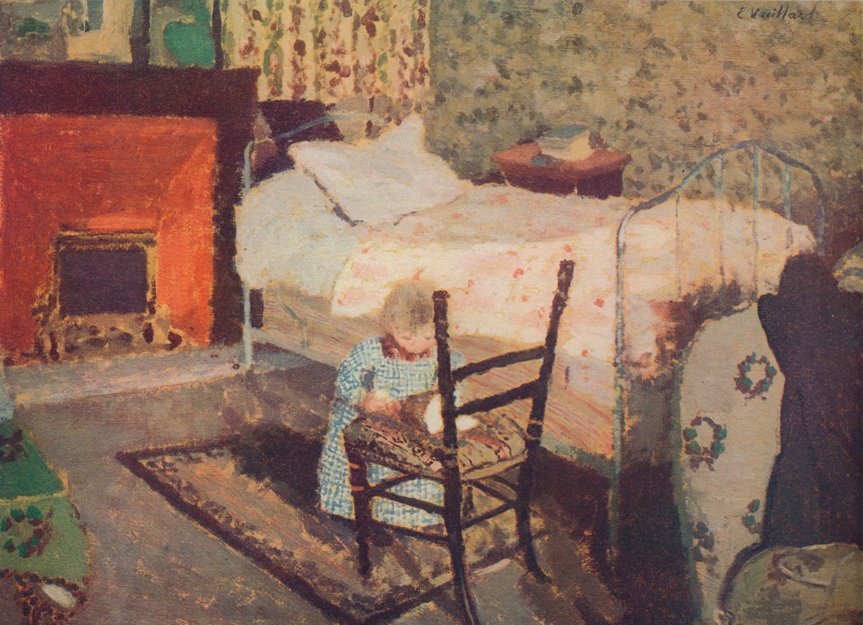 لعب الأطفال: أنيت روسيل أمام كرسي خشبي ، c1900 ، c1932 بواسطة إدوارد فويلارد