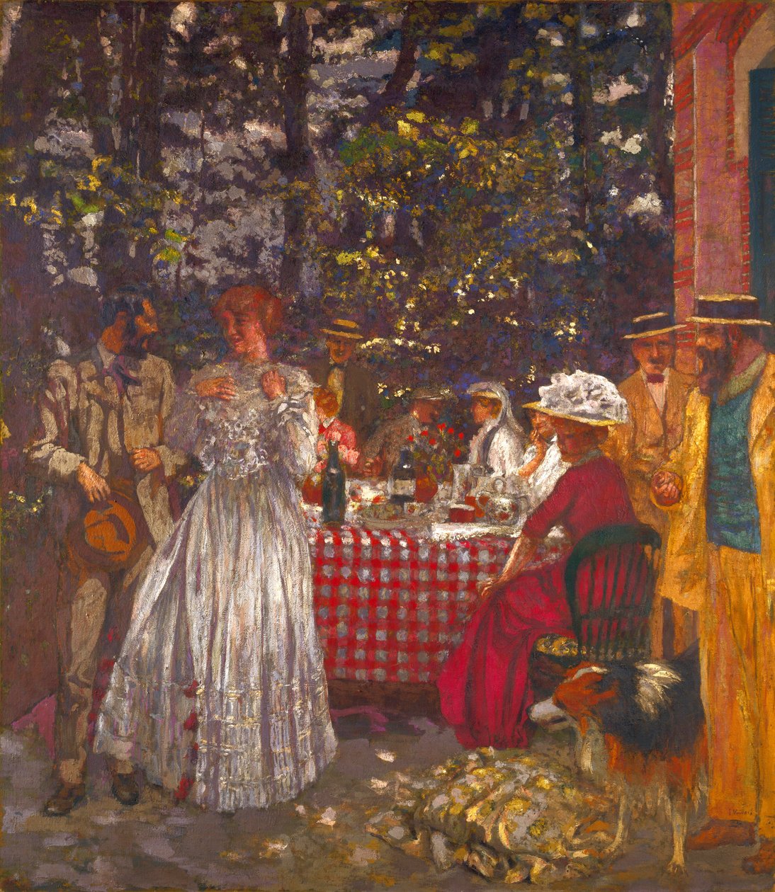 La terrasse a Vasouy، le dejeuner - Vuillard، edouard (1868-1940) The Terrace at Vasouy، the Lunch Oil on canvas 1901 National Gallery، London 218،4x190 بواسطة إدوارد فويلارد