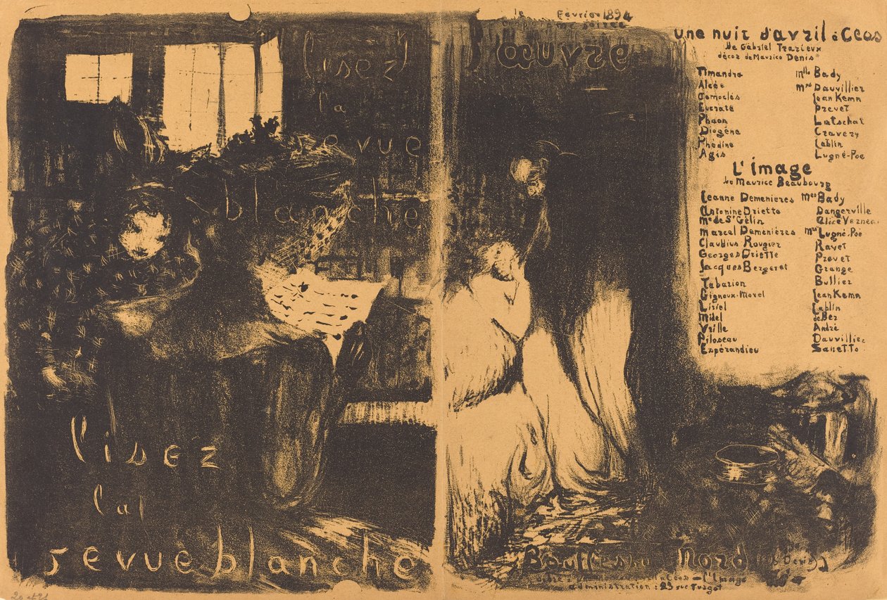 اقرأ المراجعة البيضاء ، Un nuit d'Avril Ceos ، L'image ، 1894. بواسطة إدوارد فويلارد