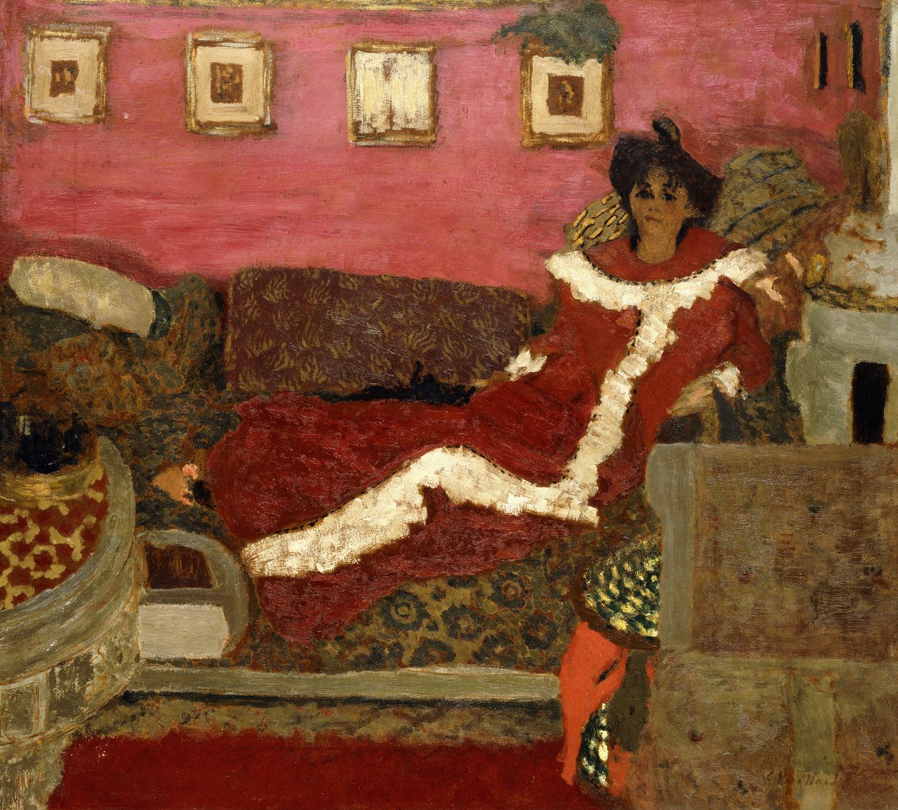 صورة السيدة Delierre في سمفونية حمراء ، c.1905 بواسطة إدوارد فويلارد