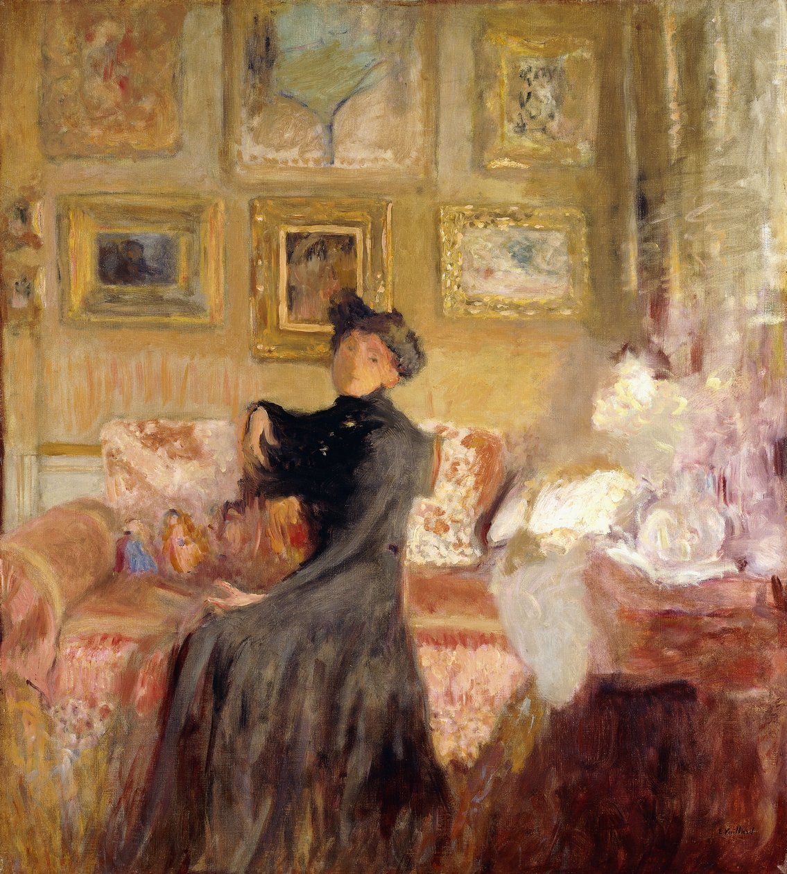 الأريكة الحمراء لو ديفان روج ، c.1905 بواسطة إدوارد فويلارد