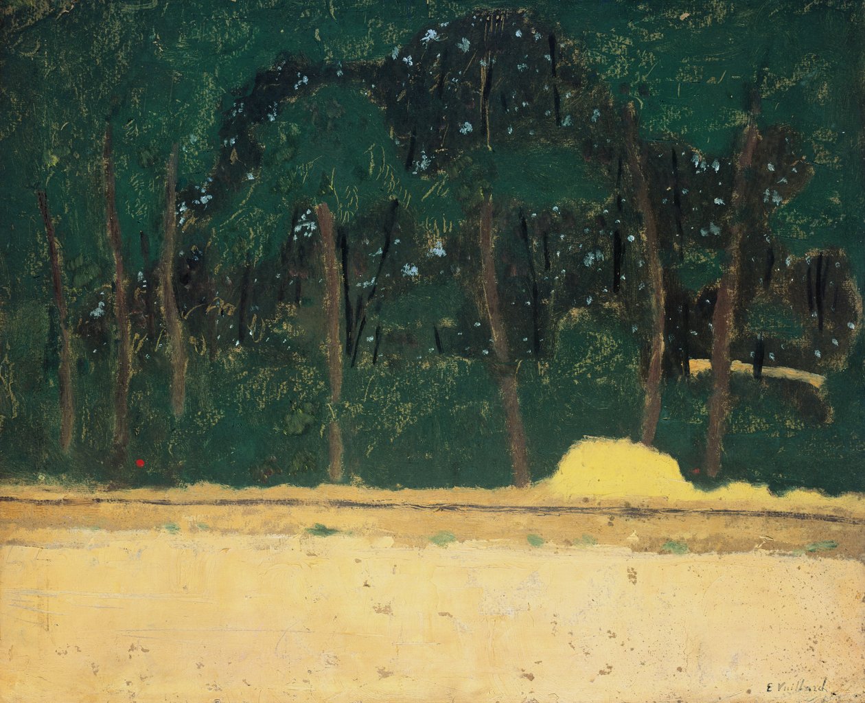 الطريق على حافة الغابة ، c.1904 (زيت على ورق مقوى على خشب) بواسطة إدوارد فويلارد