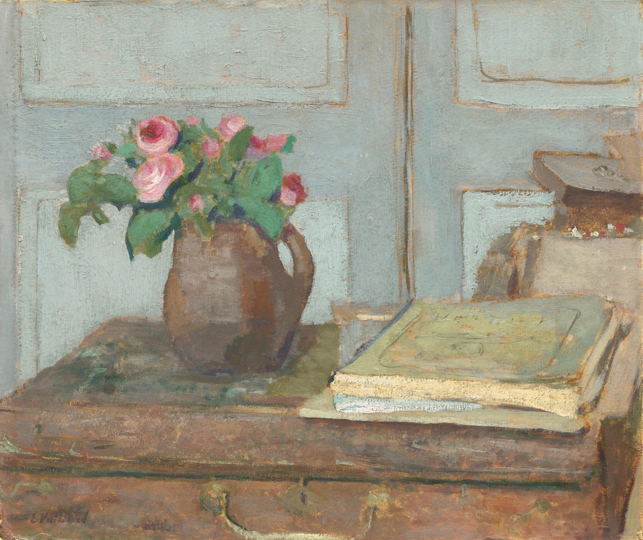 صندوق رسم الفنان و Moss Roses بواسطة إدوارد فويلارد