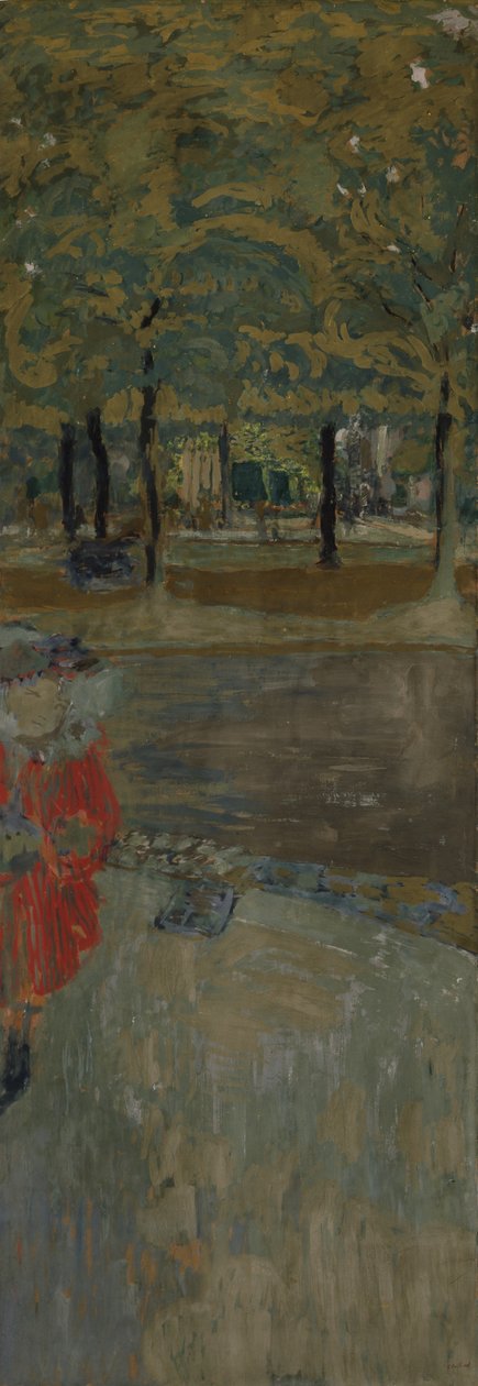 The Garden of La Muette à Passy ، Paris ، c.1906-1907 (سلالة على ورق على قماش) بواسطة إدوارد فويلارد
