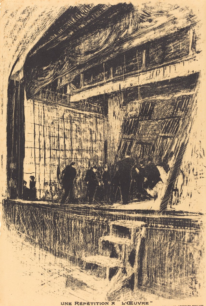 بروفة في L'Oeuvre ، برنامج L'Oasis ، 1903. بواسطة إدوارد فويلارد