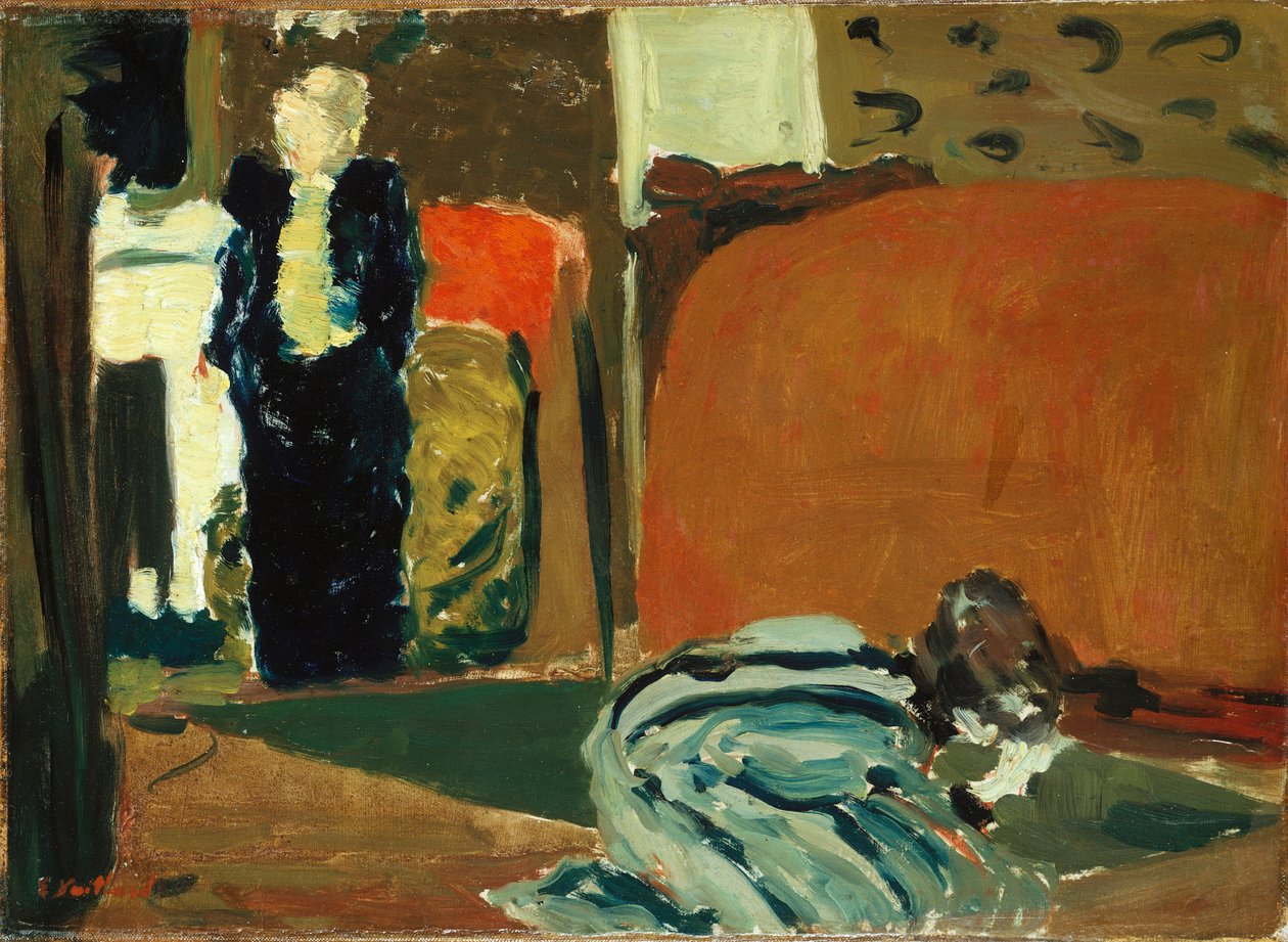 امرأة تبحث تحت السرير ، c.1895 بواسطة إدوارد فويلارد