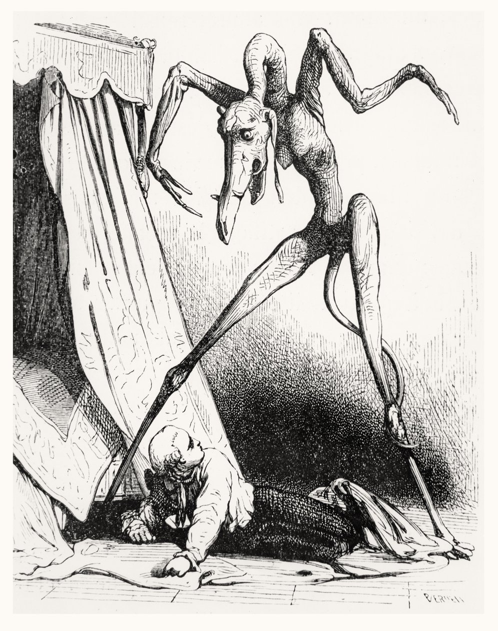 رسم توضيحي لـ Le Diable Amoureux ، ١٨٤٥ بواسطة إدوارد دي بومون
