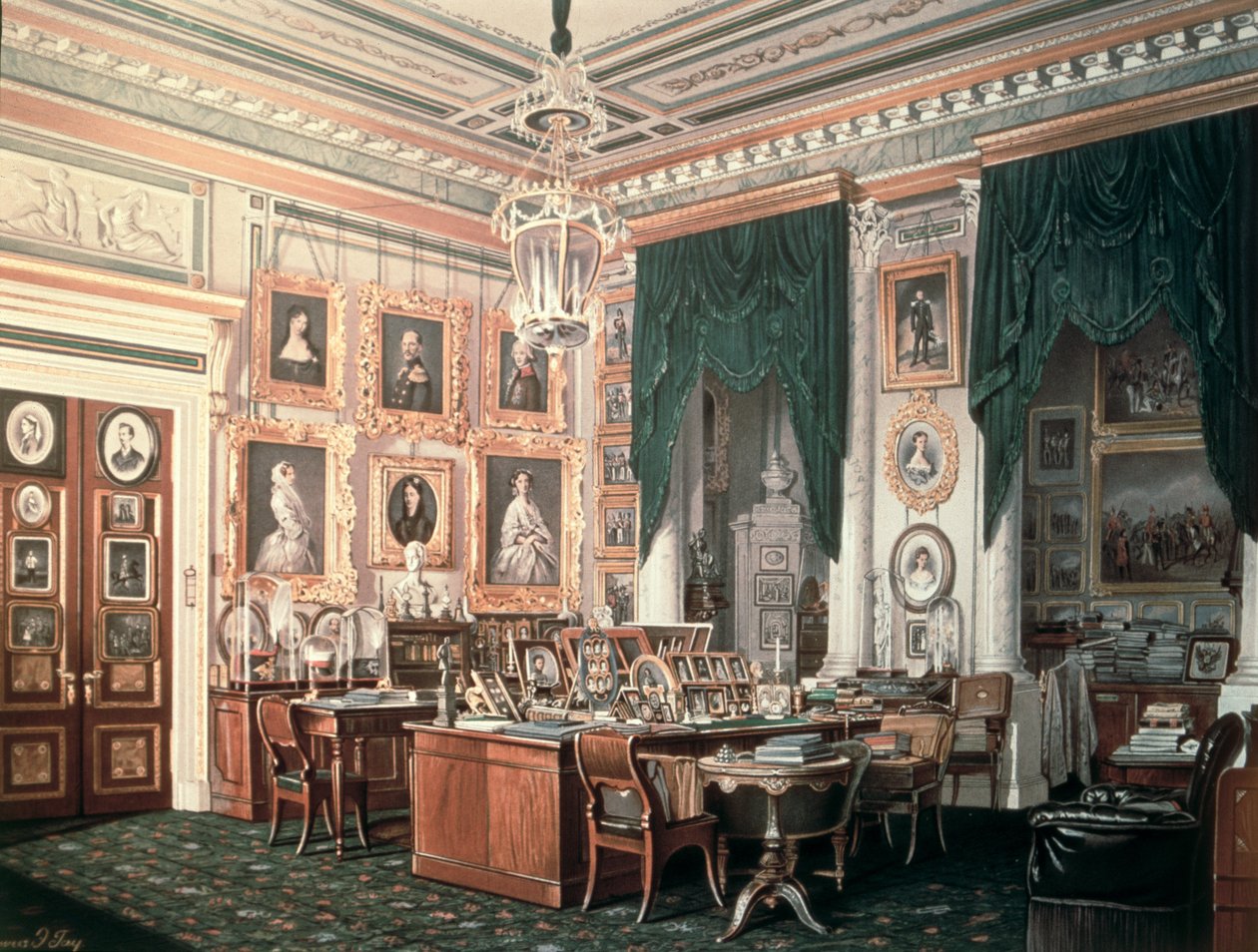 دراسة ألكسندر الثالث (1845-1894) في قصر غاتشينا ، c.1881 بواسطة إدوارد هاو