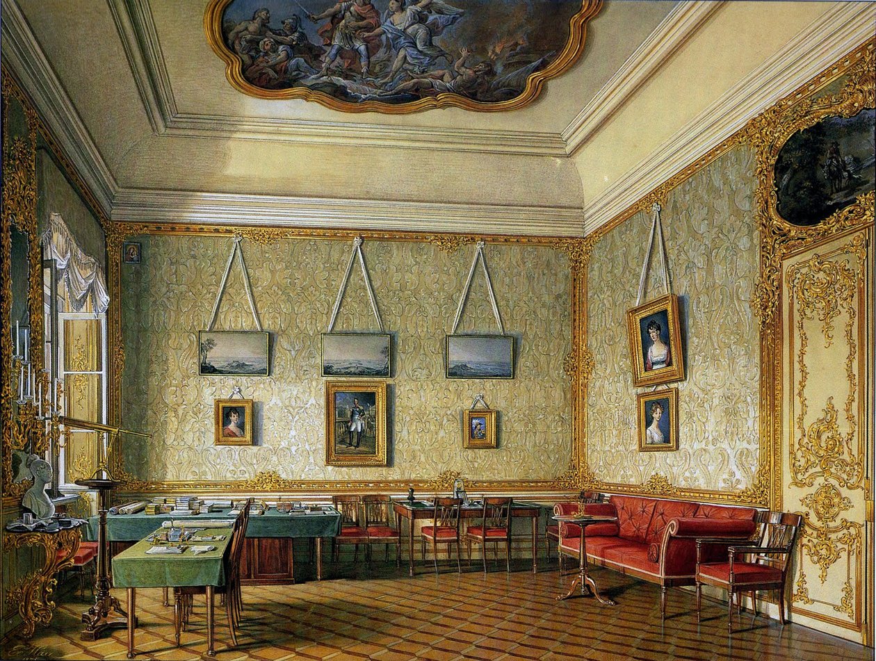 دراسة عمل أو صغيرة للإمبراطور ألكسندر الأول في القصر الكبير في Tsarskoye Selo ، 1875 بواسطة إدوارد هاو