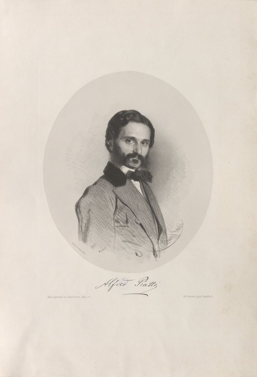 صورة لعازف التشيلو والملحن ألفريدو بياتي 1822-1901 ، 1858. بواسطة إدوارد كايزر