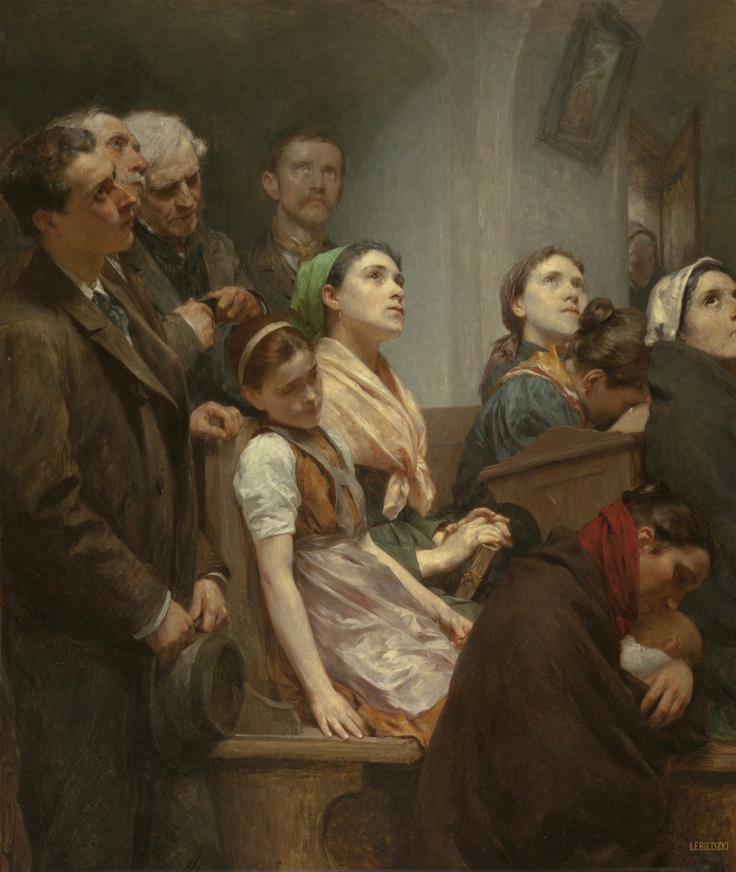 العظة – العظة – إدوارد ليبيدزكي (1862-1915). زيت على قماش بواسطة إدوارد ليبييدزكي