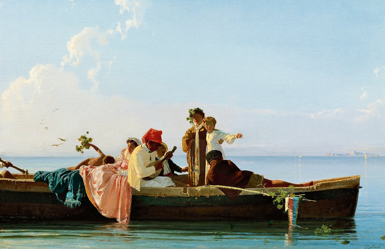 From Frisio to Saint Lucia, by Edoardo Dalbono, Circa 1866, oil on canvas بواسطة إدواردو دالبونو