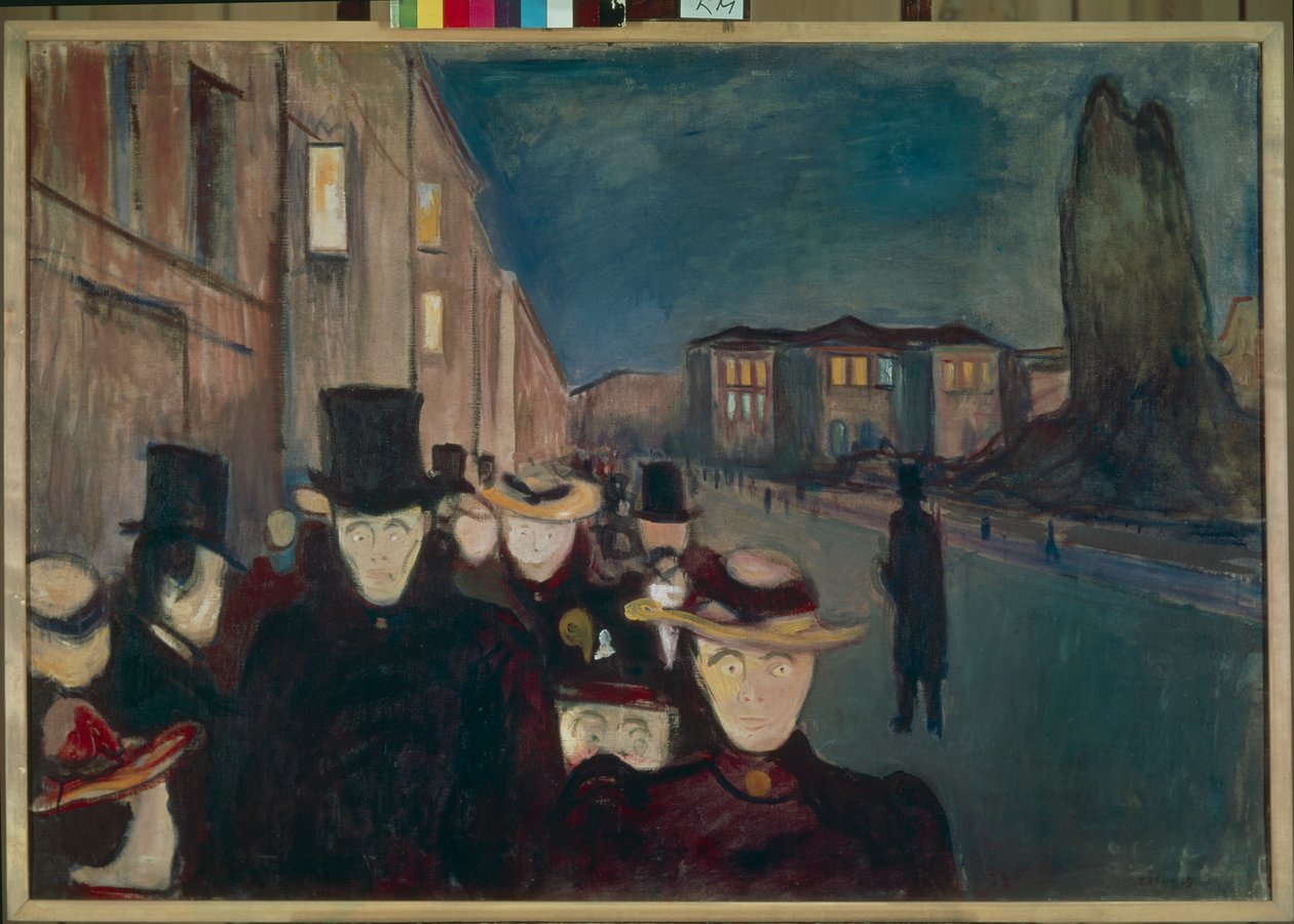 Evening on Karl Johan بواسطة إدوارد مونش