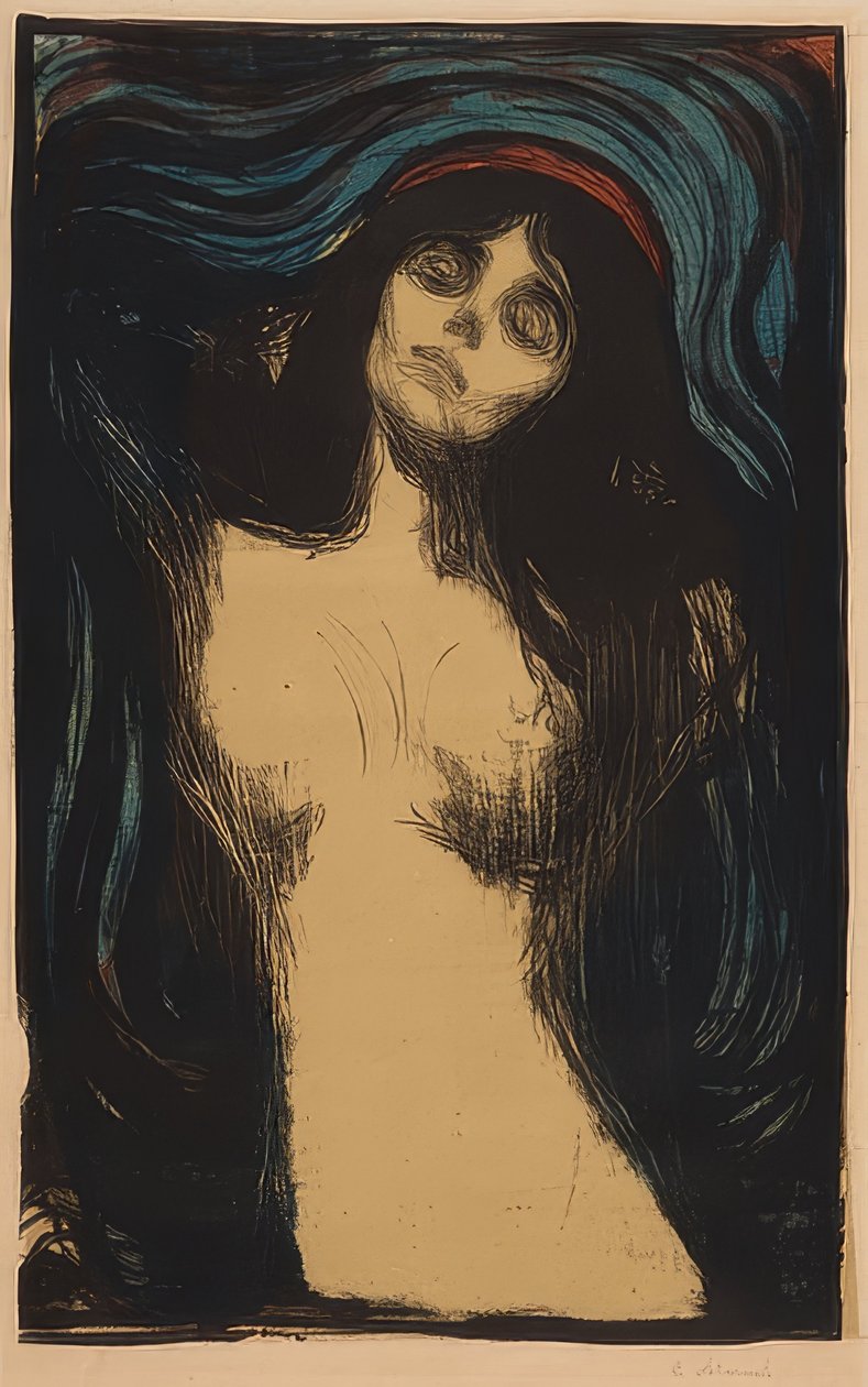 مادونا. 1895-1902 بواسطة إدوارد مونش
