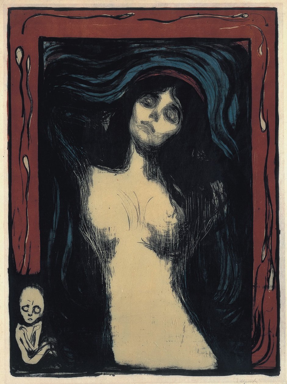 مادونا المحبة امرأة 1895-1900 بواسطة إدوارد مونش